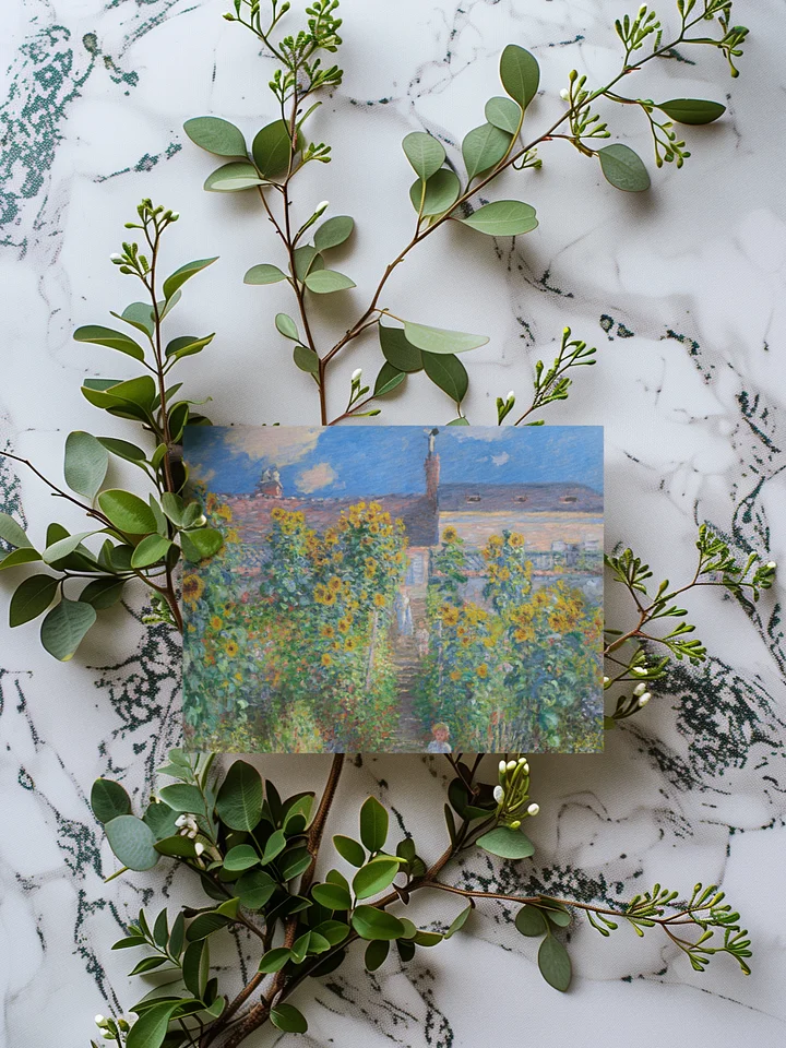 The Artist's Garden at Vétheuil (Claude Monet) Greeting Card product image (1)