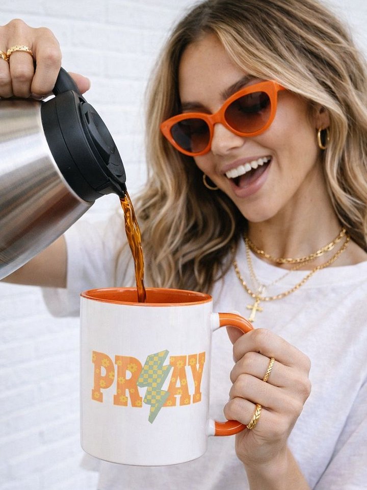 Floral PRAY Ceramic Mug product image (1)