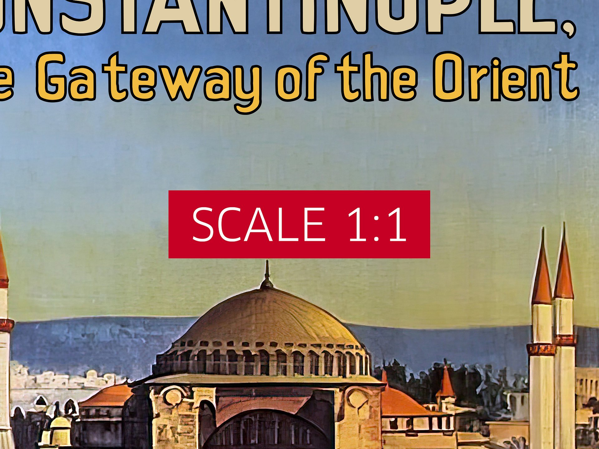 Constantinople, Istanbul, Turkey, 1910s — retro vintage travel poster, retro travel art, retro travel wall art product image (4)