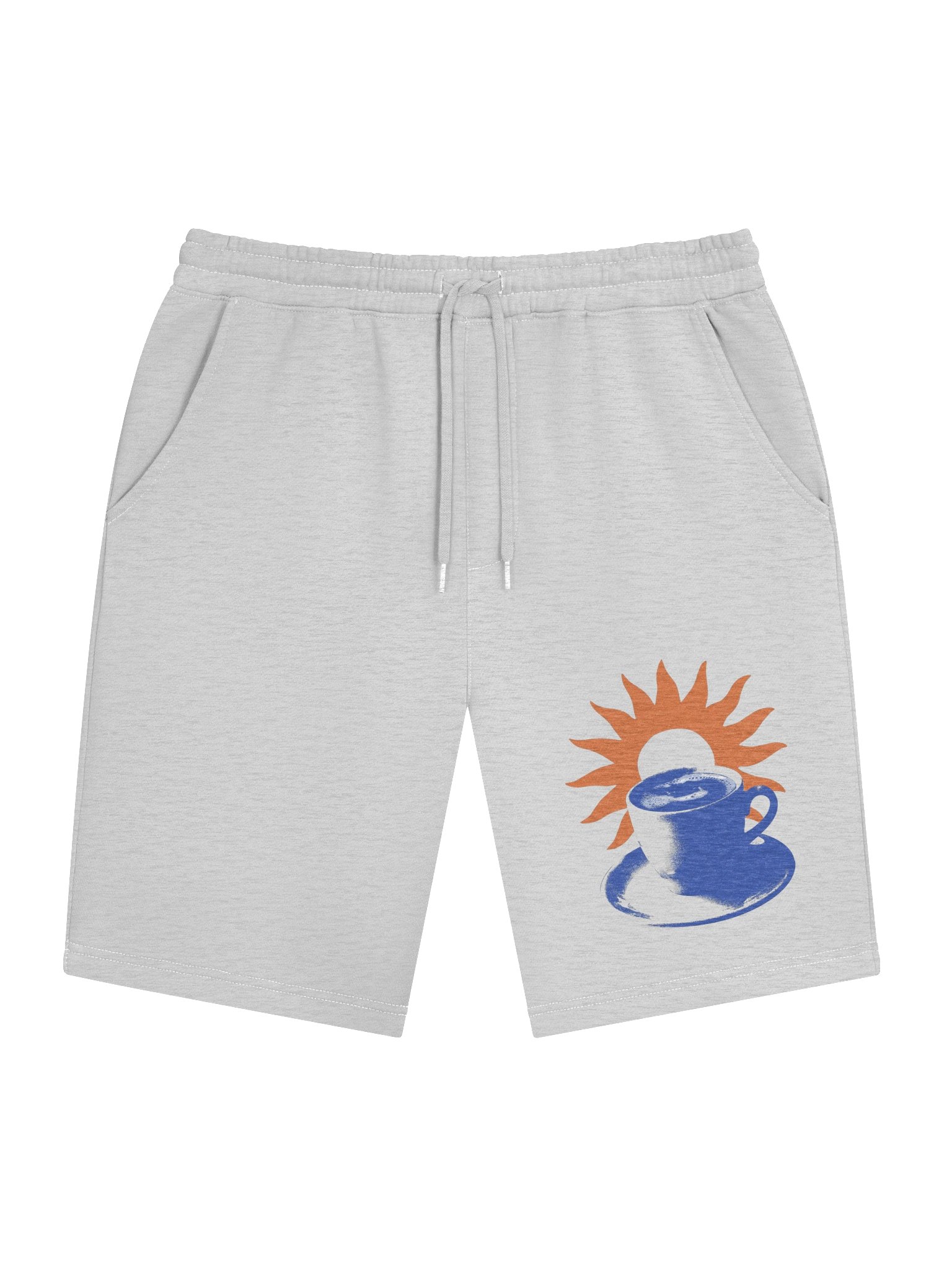 Blue Cup & Sun Graphic Men's Fleece Shorts product image (2)