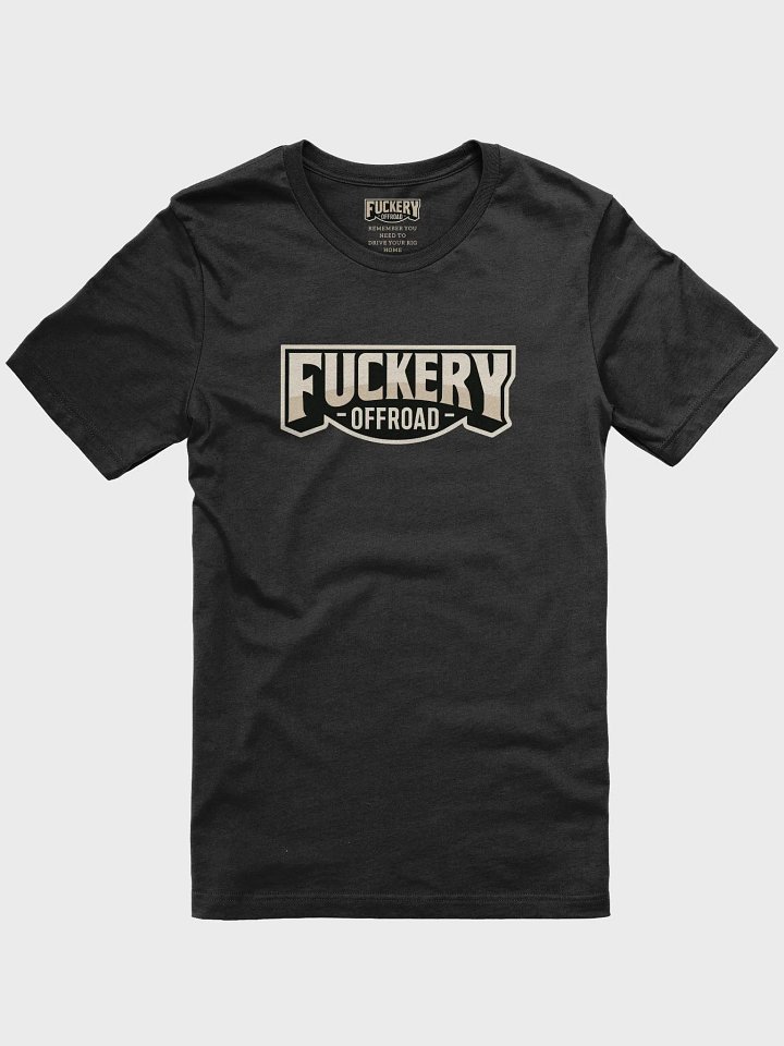 Unisex t-shirt with Fuckery Text Logo and unauthorized definition (Dark colours) product image (1)