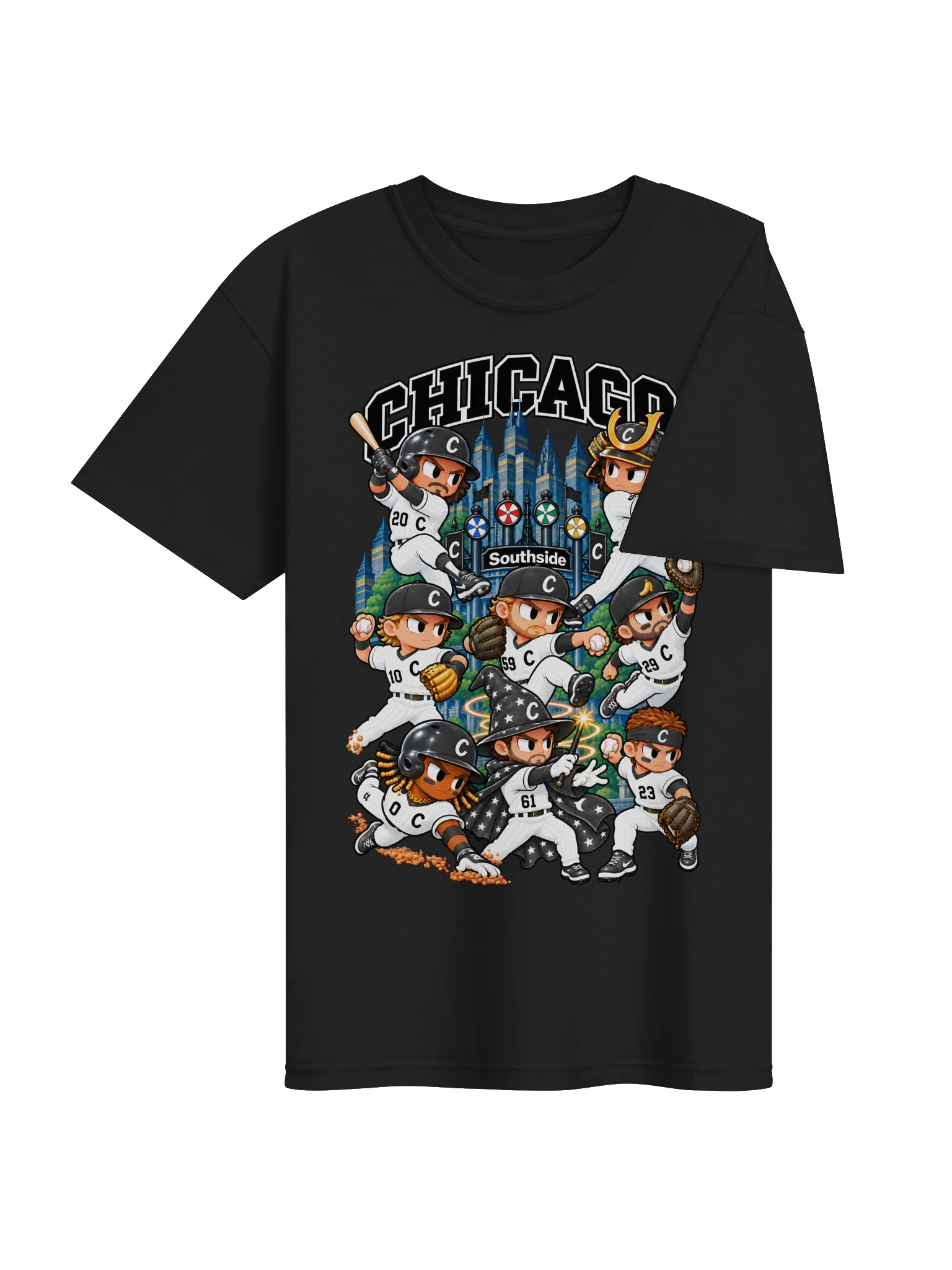Chicago Southside 2026 Baseball Animated Player T-Shirt product image (4)