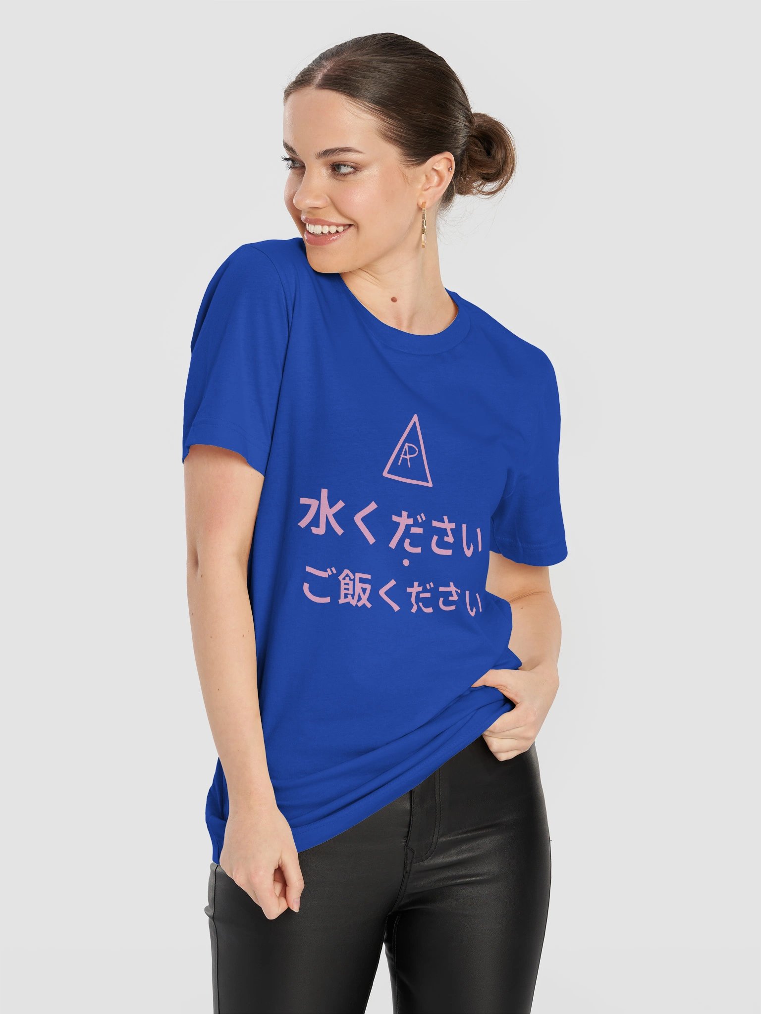 Mitsui Kurisai 水ください ・ ご飯ください — Tee — Blue product image (11)