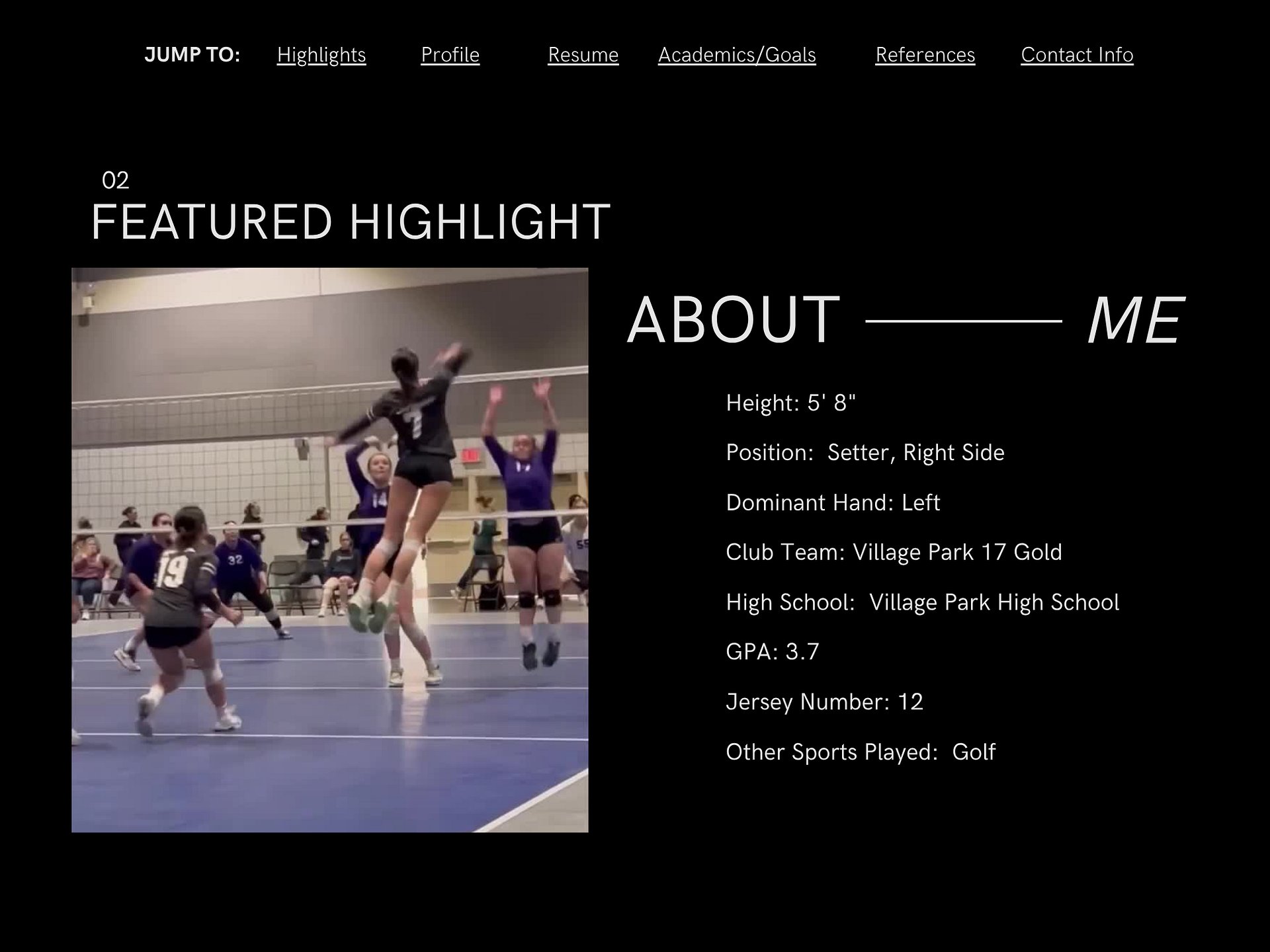Athlete Recruiting Website Template, Create Your Own Player Profile Link (No Subscription, Canva Editable) product image (2)