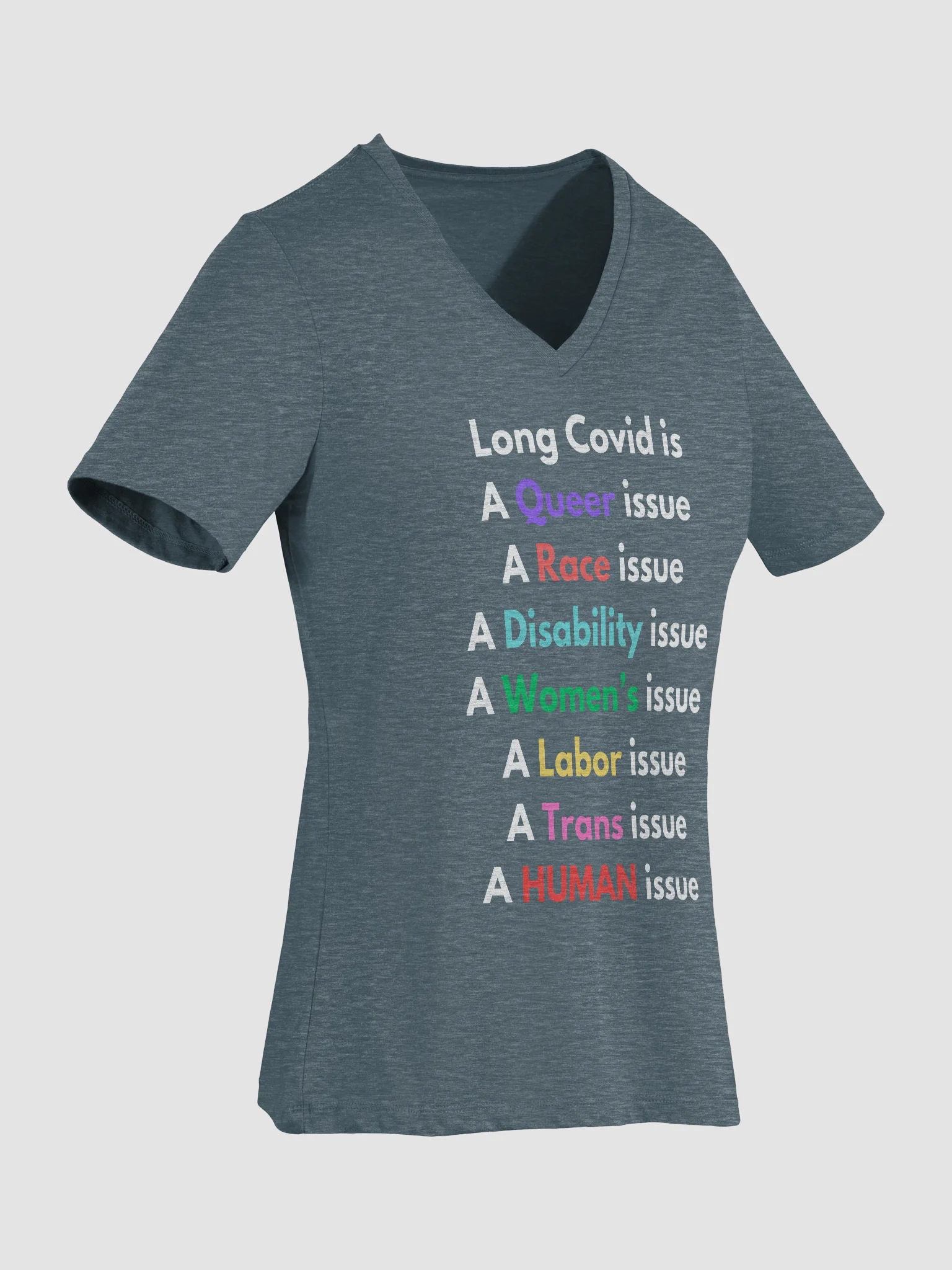 Long Covid Is Relaxed V-Neck Tee product image (7)