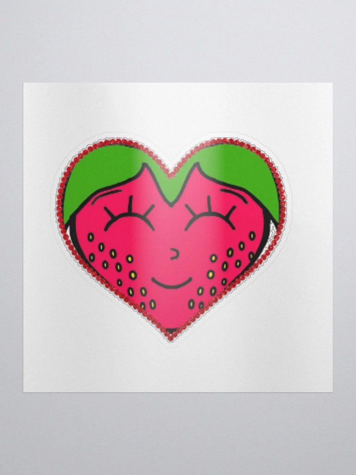 heart strawberry sticker product image (1)
