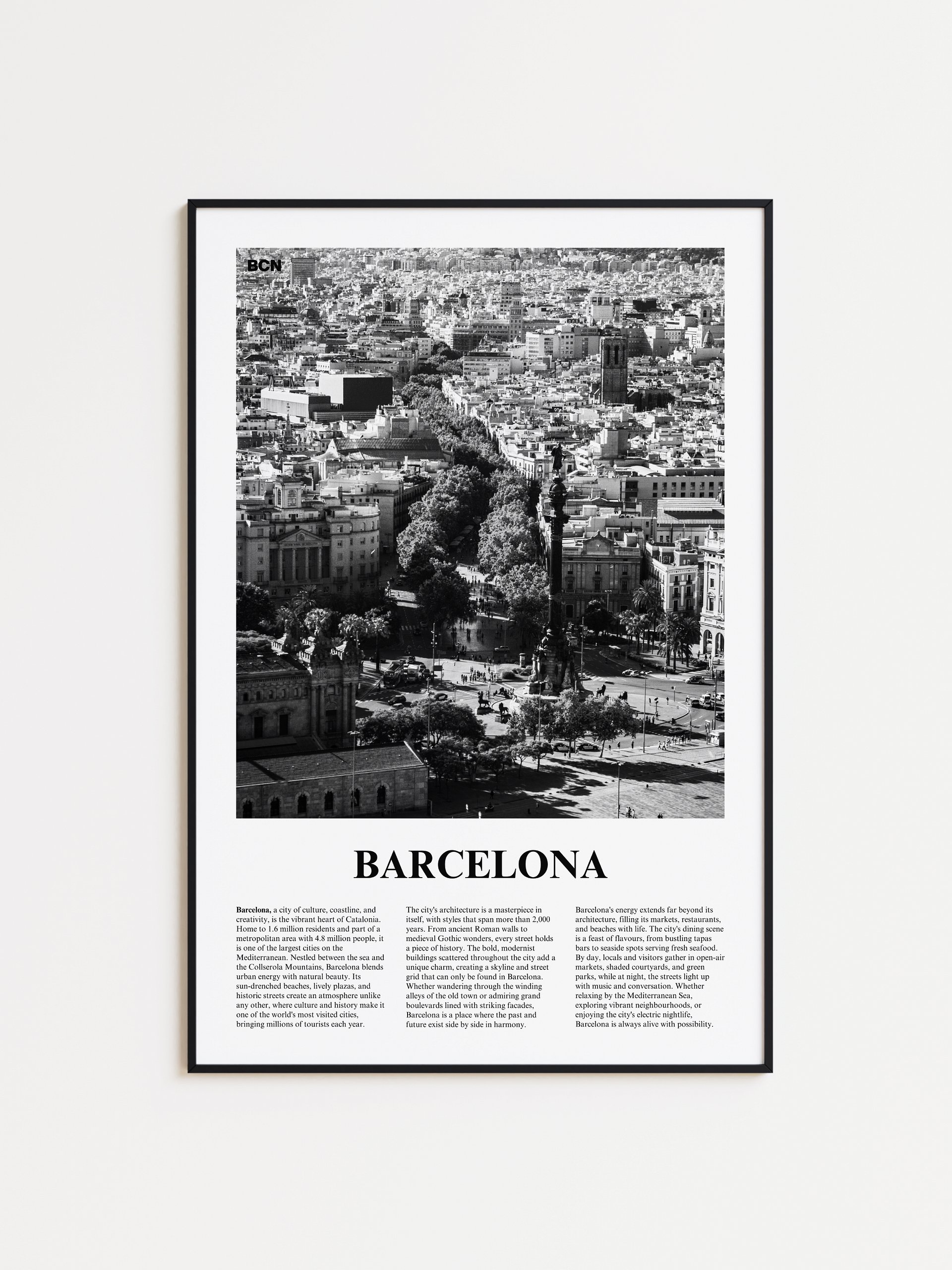Barcelona 03 Newspaper Poster | Framed product image (1)