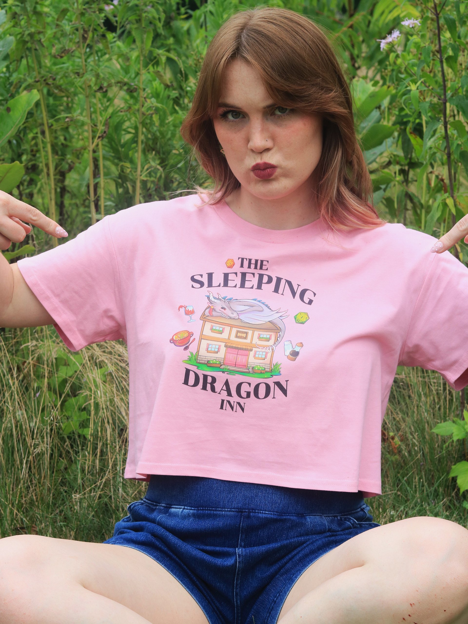 The Sleeping Dragon Inn Crop Tee [Black Font] product image (16)