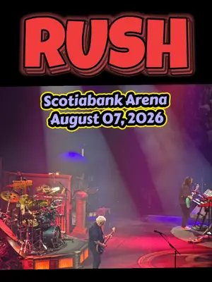 Rush at Scotiabank Arena  Toronto 🇨🇦 on August 7, 2026! Night 1 of 4 shows! Full show coming soon to my YouTube channel at: https://www.youtube.com/@TheRhythmArchive