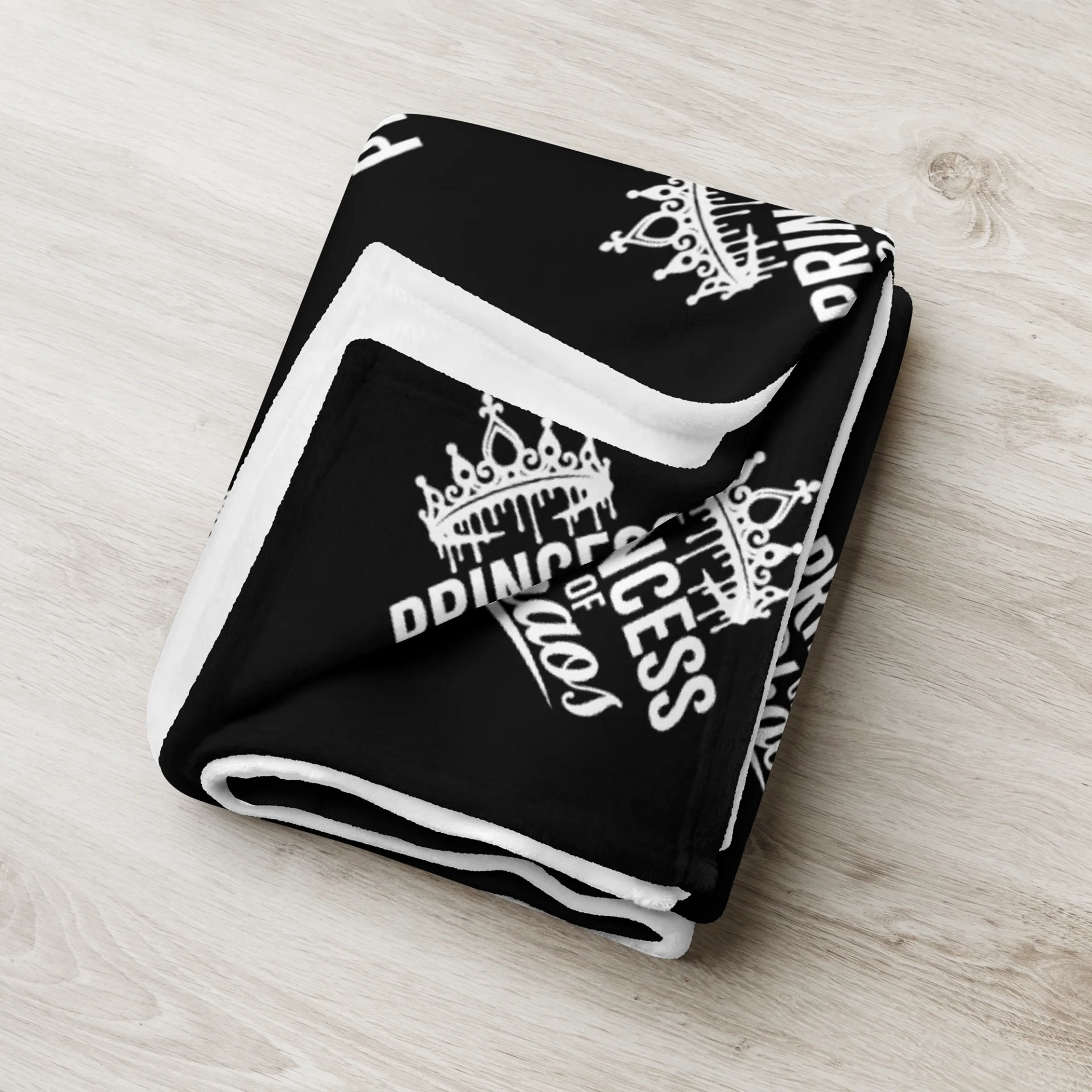 Princess of Chaos Tiara Throw Blanket (Black & White) product image (4)