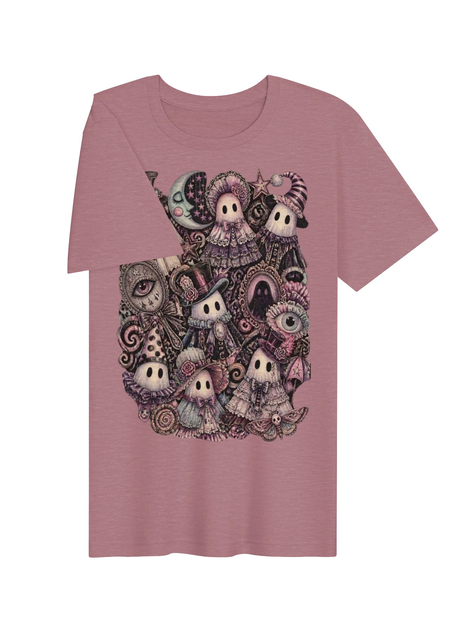 Whimsigoth Halloween Shirt, Cute Ghost Neo-Victorian Spooky Graphic product image (4)