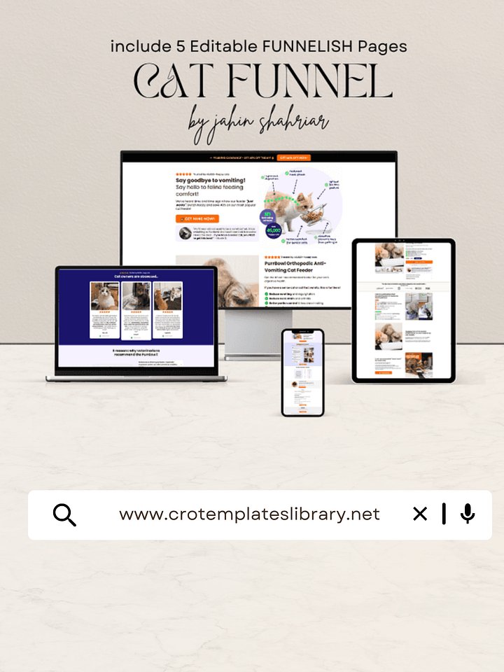 PurrHeaven Cat Product Funnelish Templates product image (1)