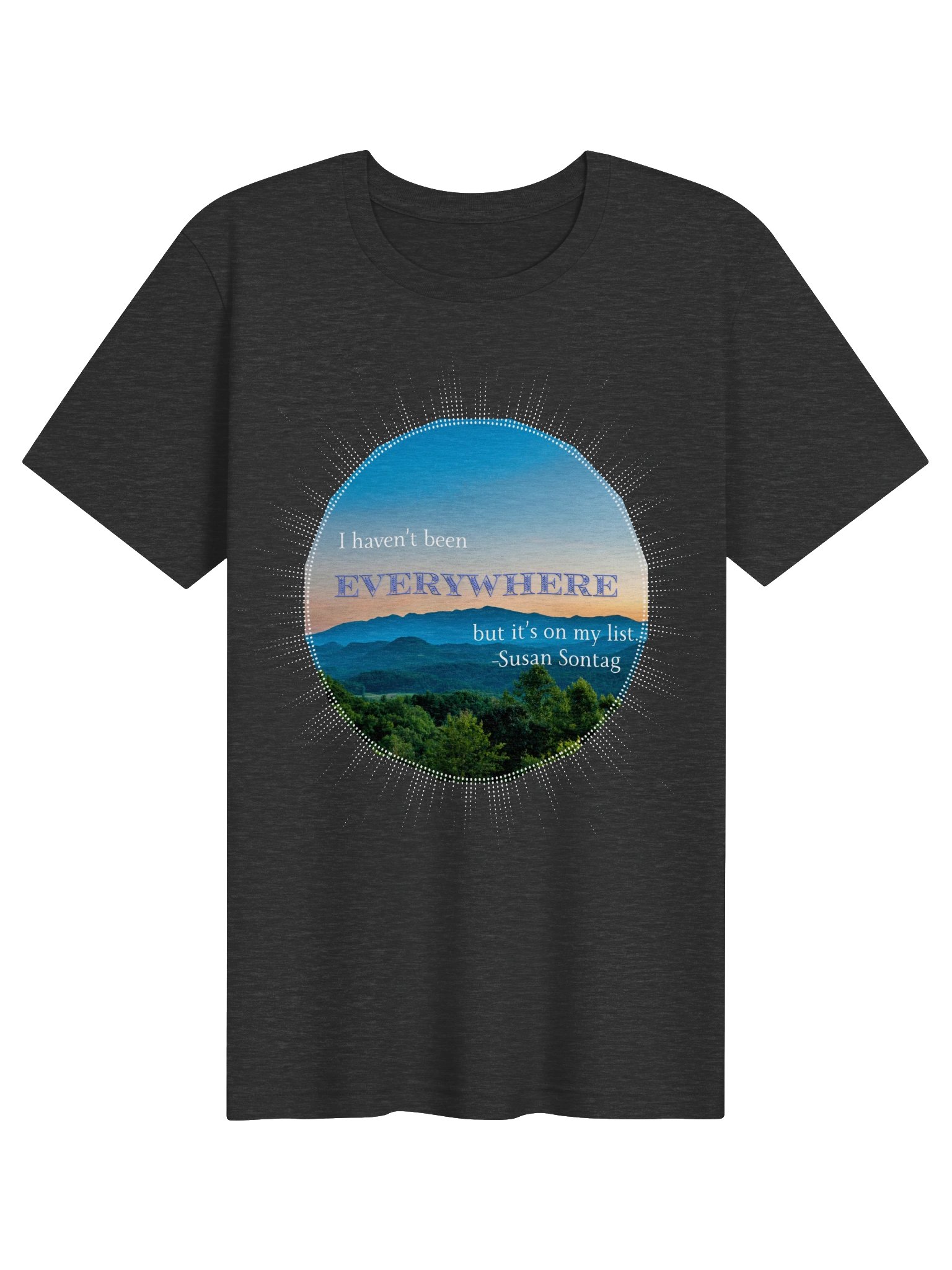"Everywhere" is on My List Travel Tee product image (1)