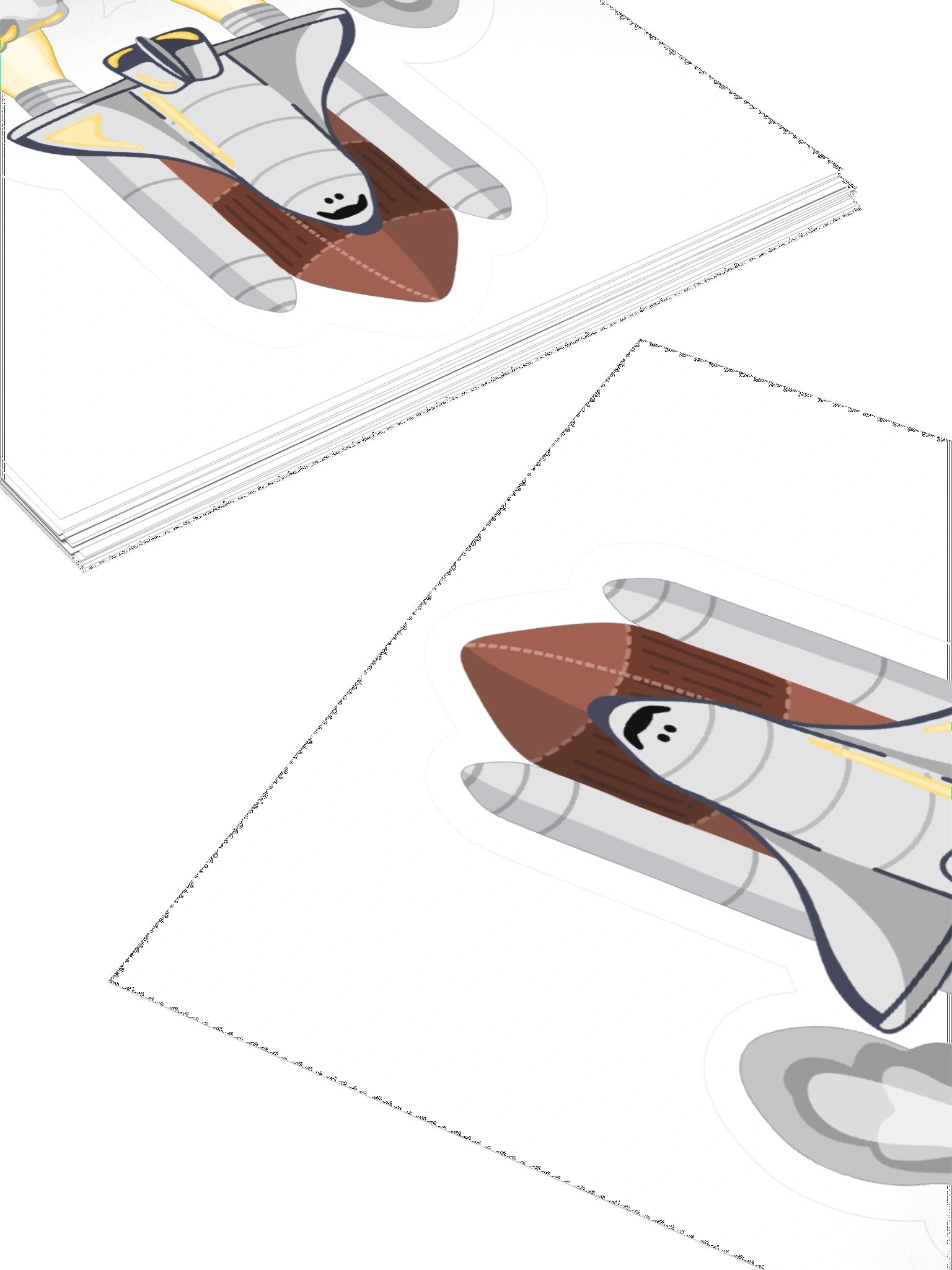 Space Launch Kiss Cut Sticker - Space Explorer Colletion product image (4)