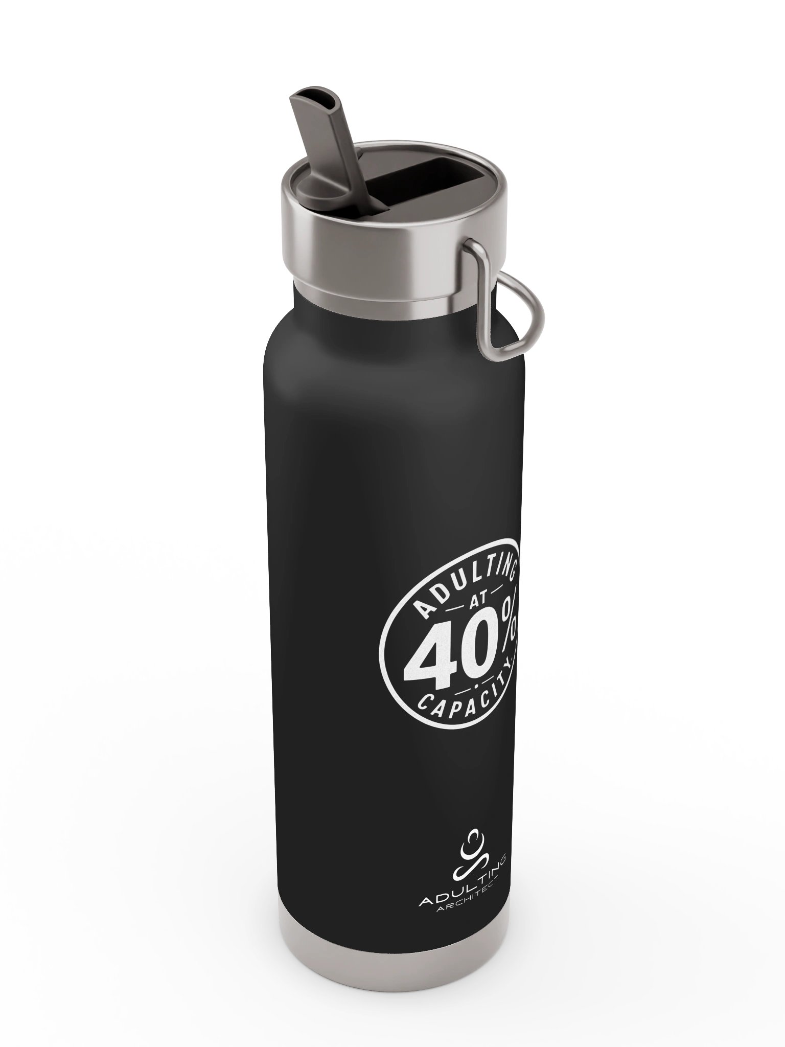 "Adulting at 40% Capacity" — Thor Copper Vacuum Insulated Bottle with Straw Lid product image (2)