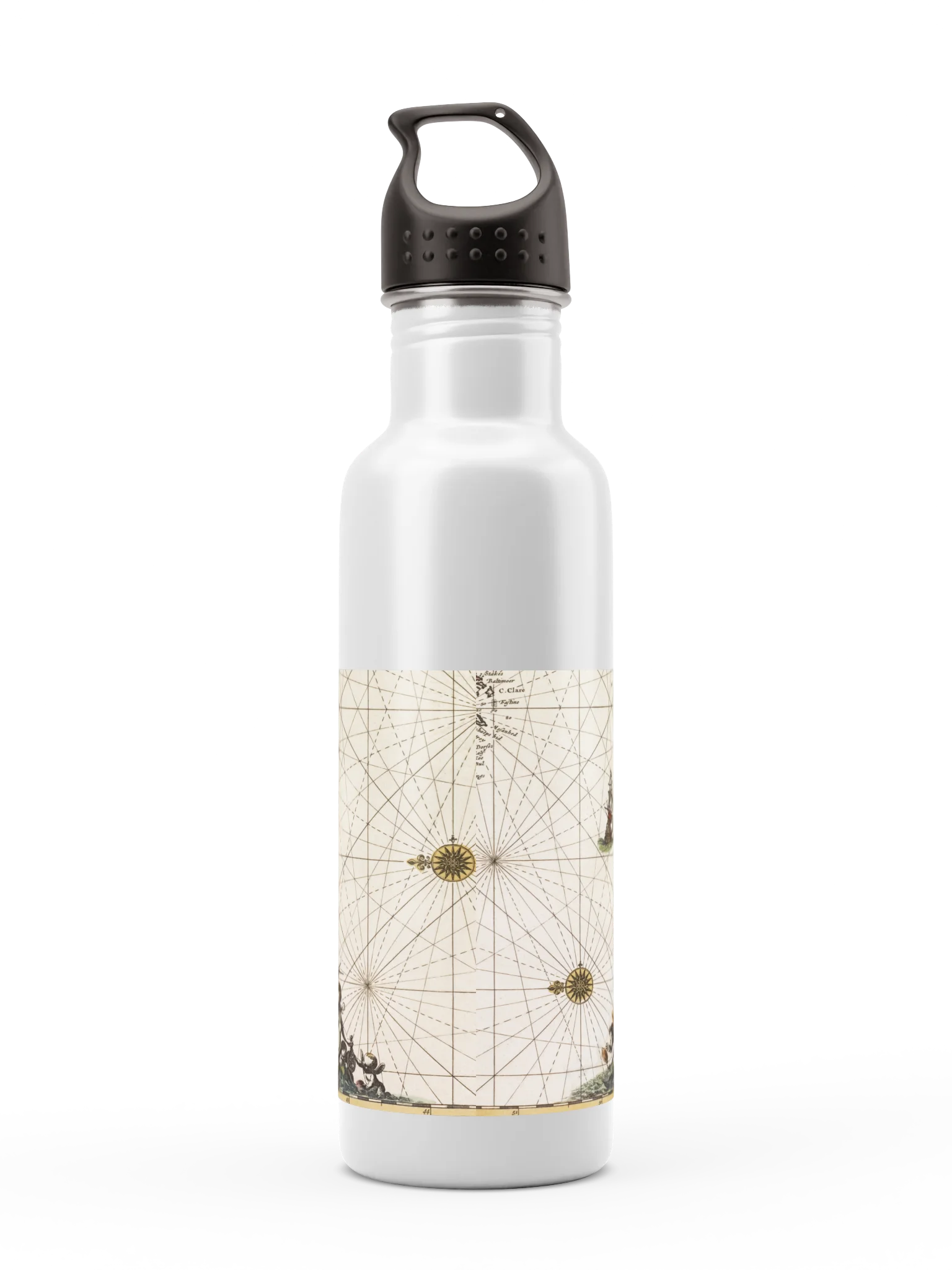 Antique Nautical Map H2Go Bolt Water Bottle product image (4)