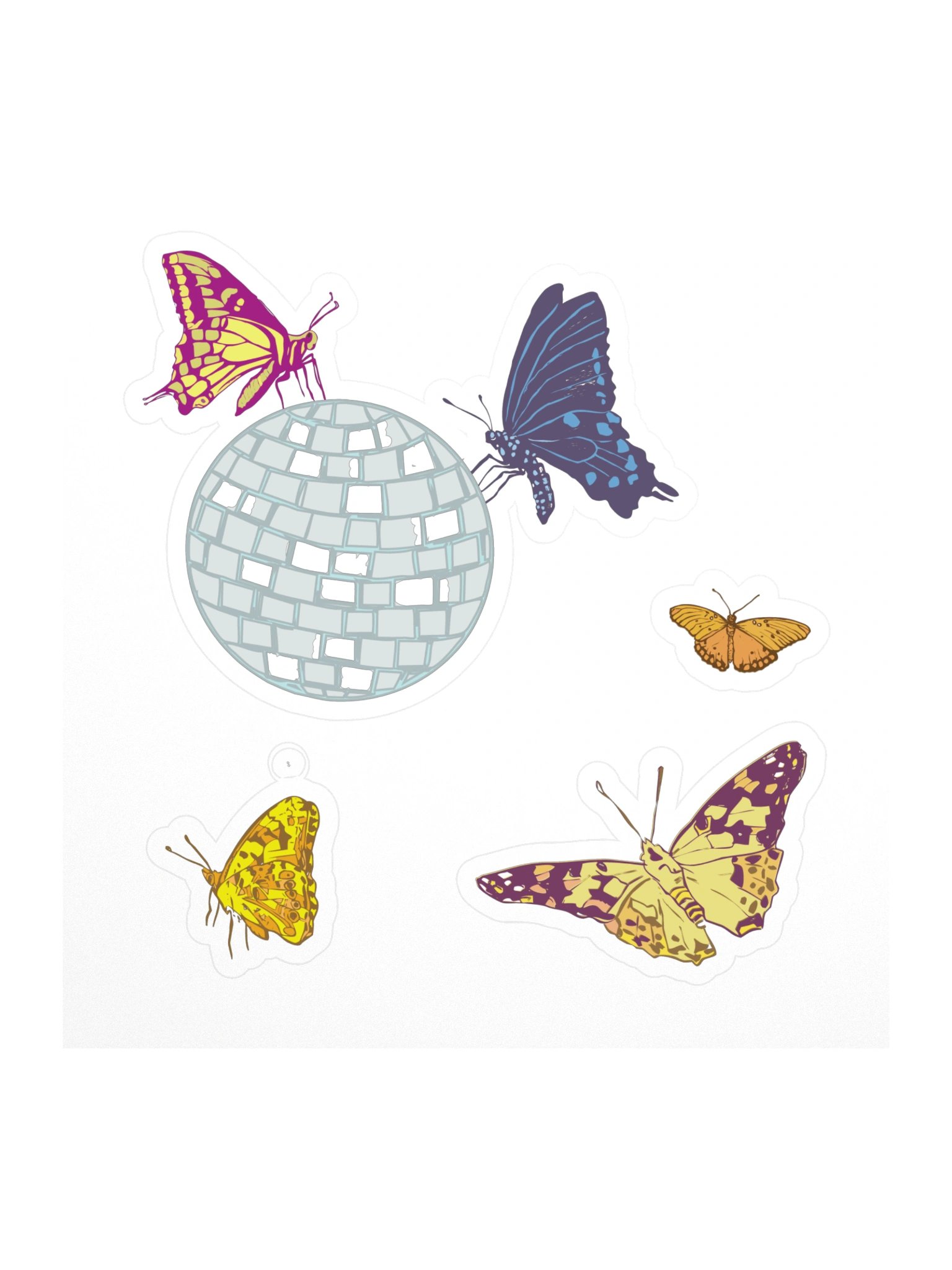 Disco Butterfly Stickers product image (1)
