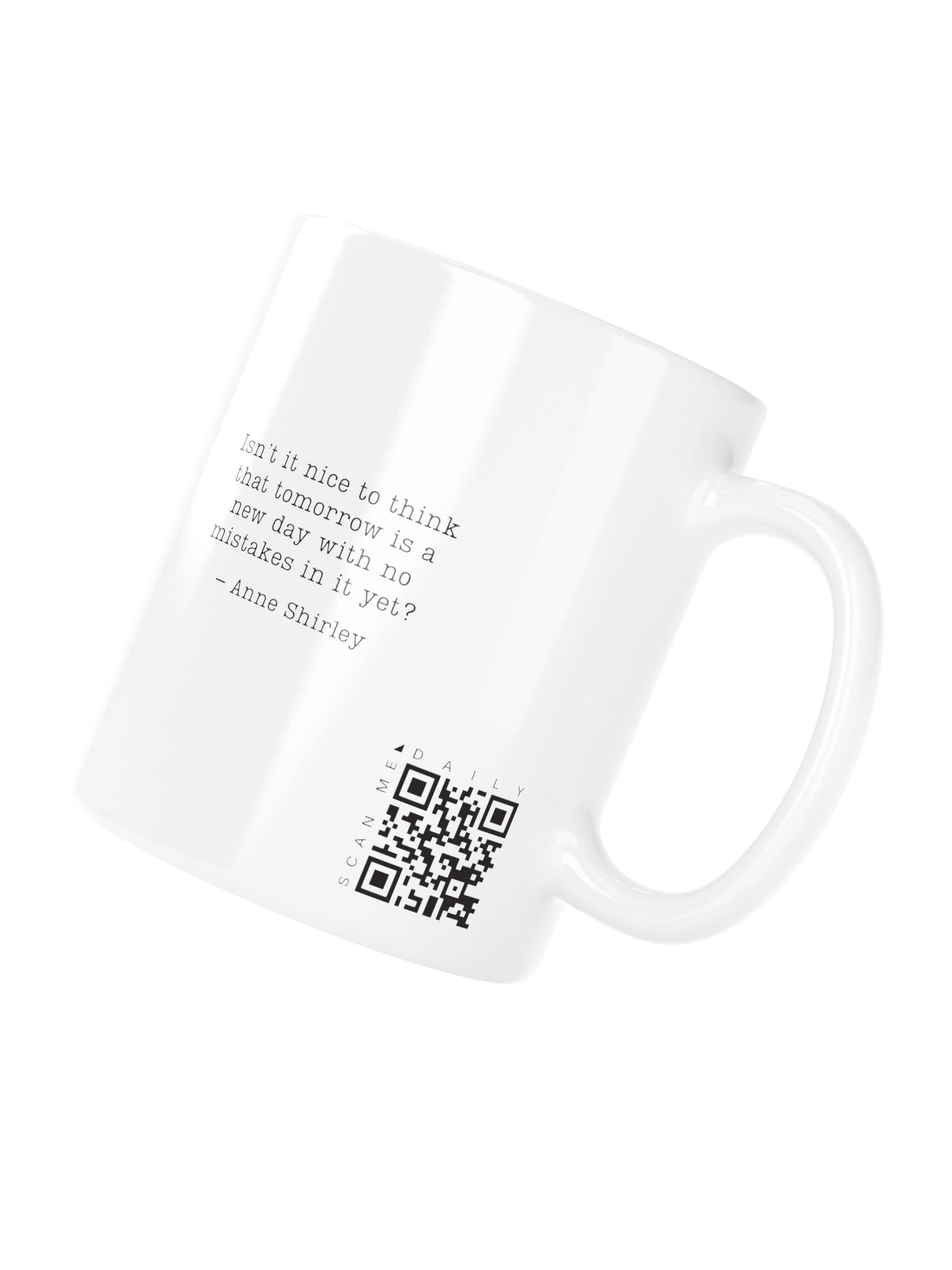 <i>Tomorrow</i> • QR Mug<br /> With 160 Daily Quotes<br /> <small>Quotes from beloved novel<br />Anne of Green Gables (1908)</small> product image (5)