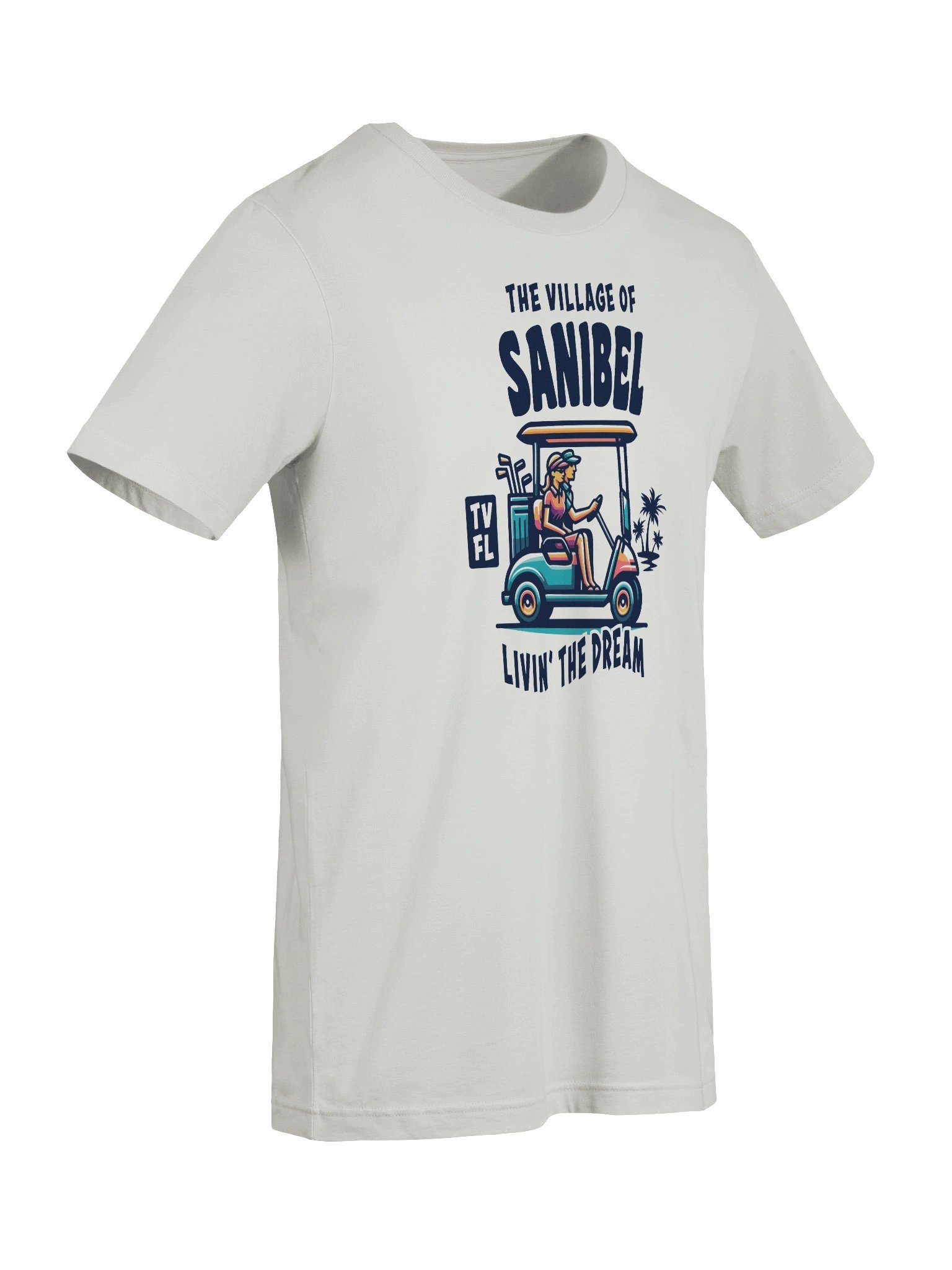The Village of Sanibel TV FL Golf Cart Design T-Shirt product image (76)