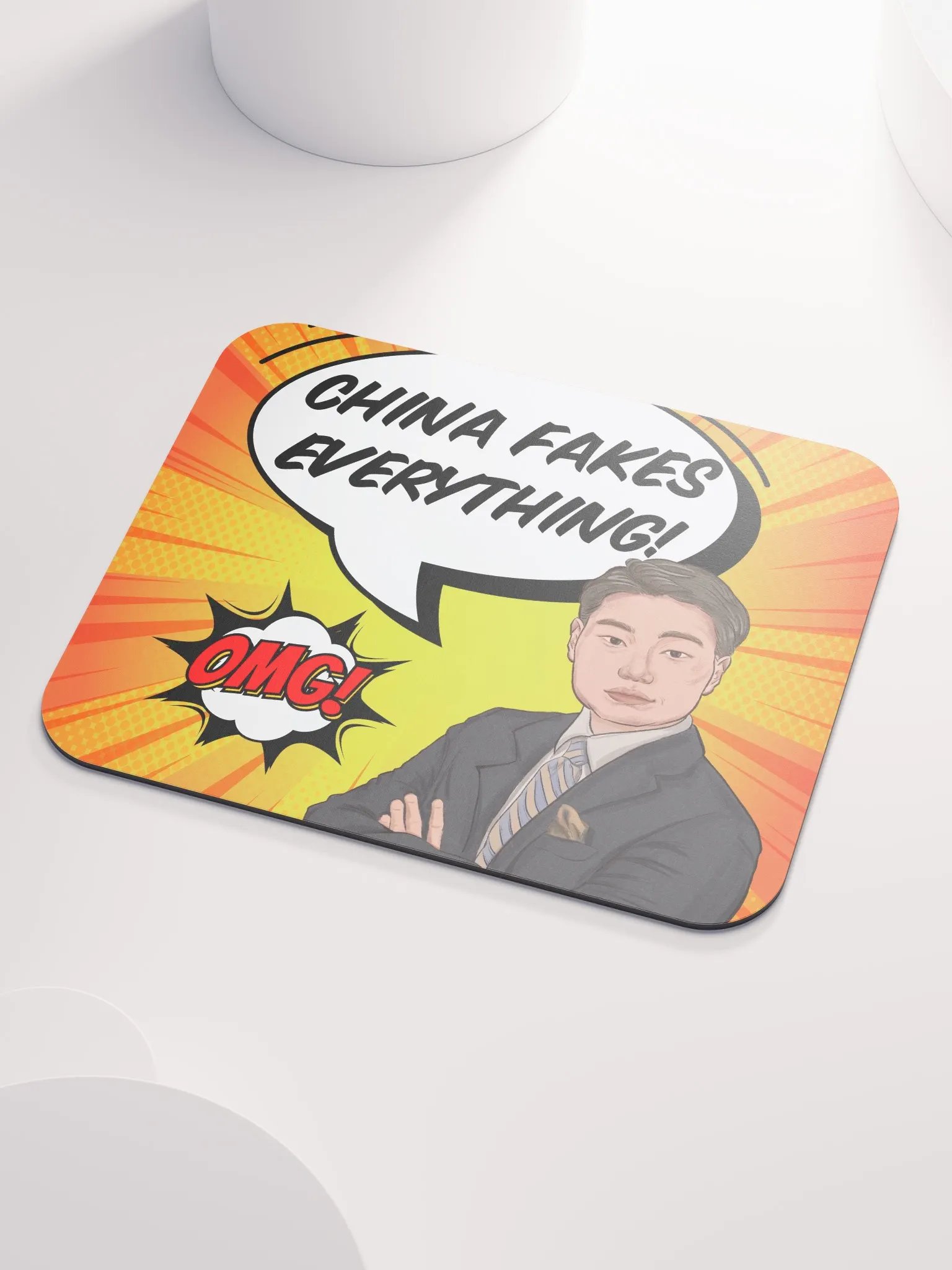 “China Fakes Everything” Classic Mouse Pad product image (3)