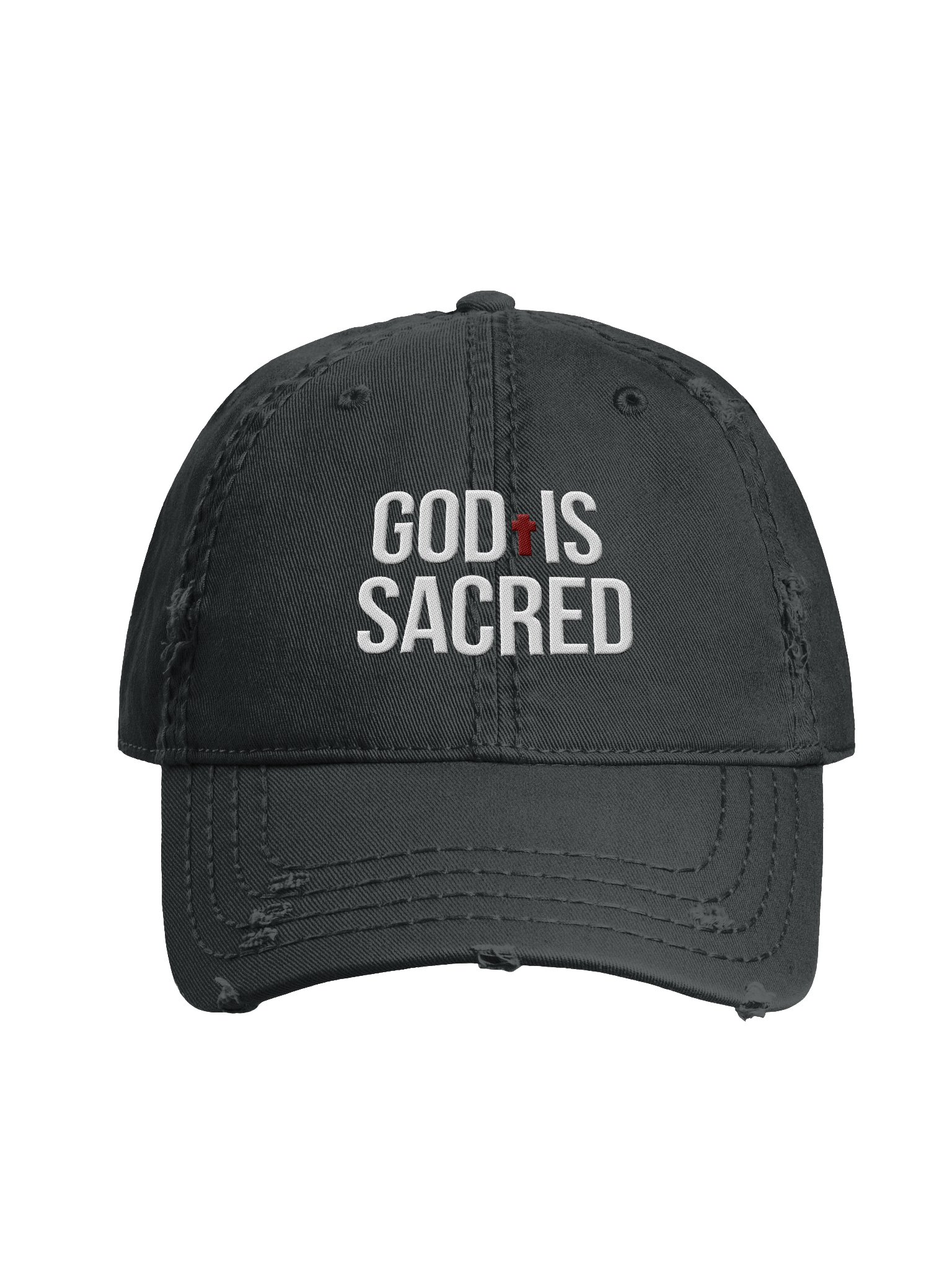 God Is Sacred - Distressed Dad Hat (Dark) product image (1)