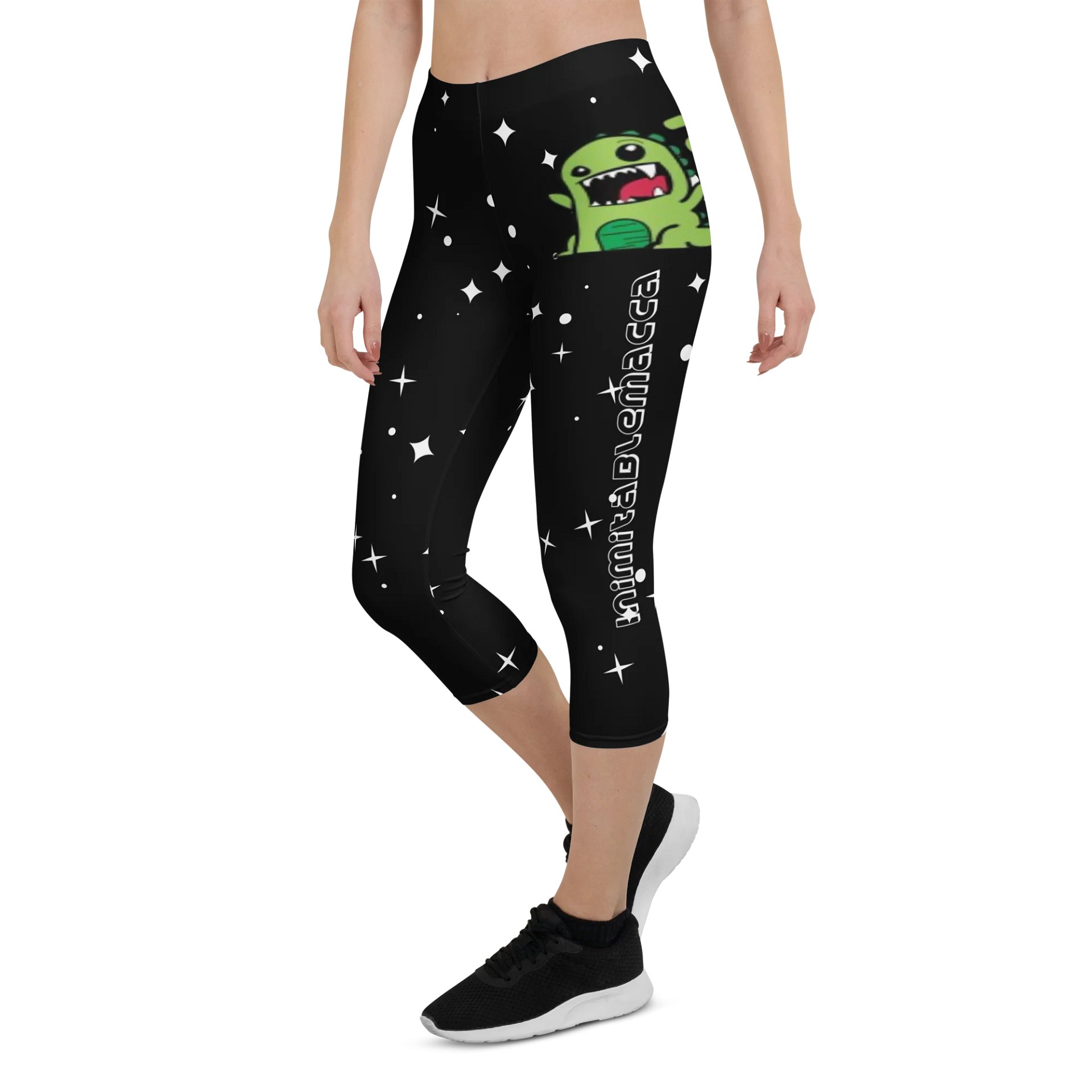 Female Leggins with Rawr Emoji & Inimitable Macca product image (5)