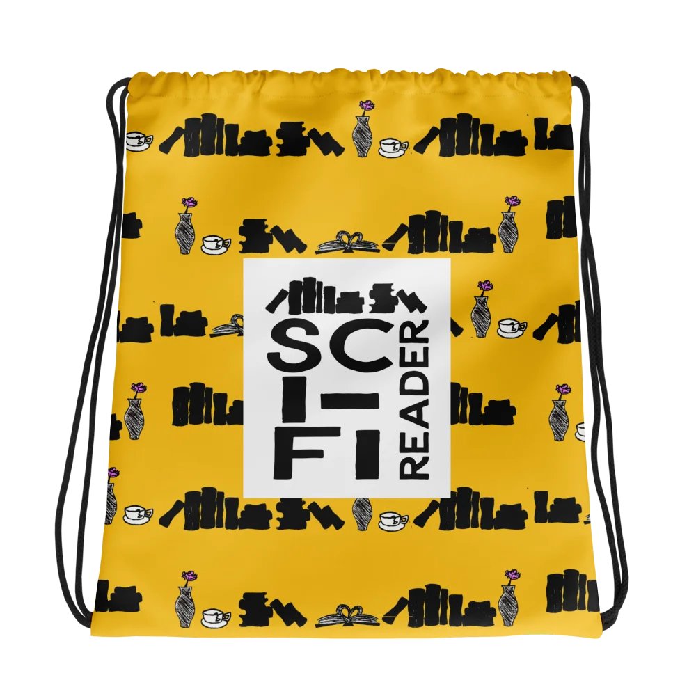 Classy Sci-Fi Reader Drawstring Bag product image (1)