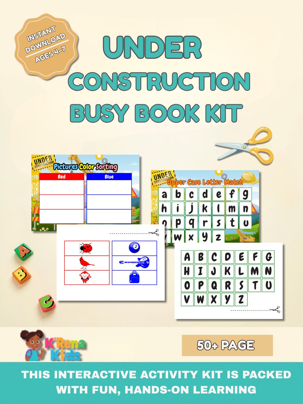 Under Construction Activity Busy Book Kit product image (1)