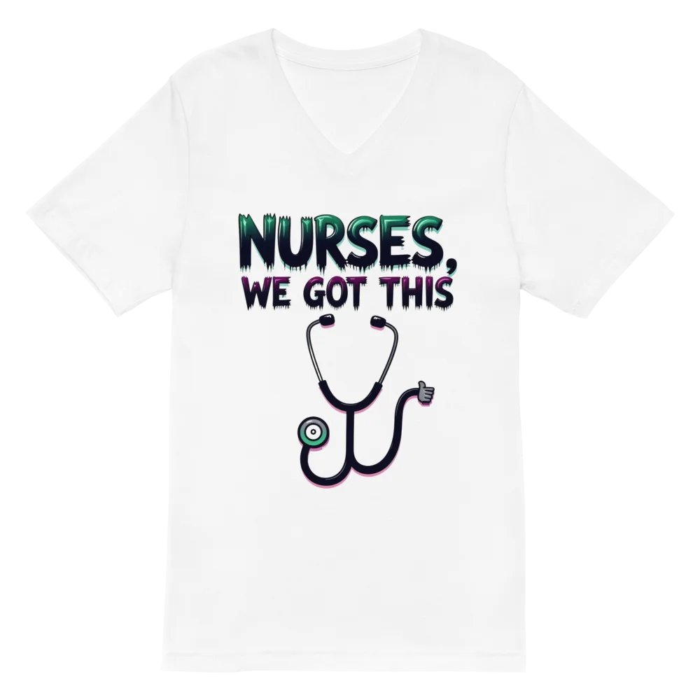 Thumbs-Up Nurse V-Neck Tee product image (2)