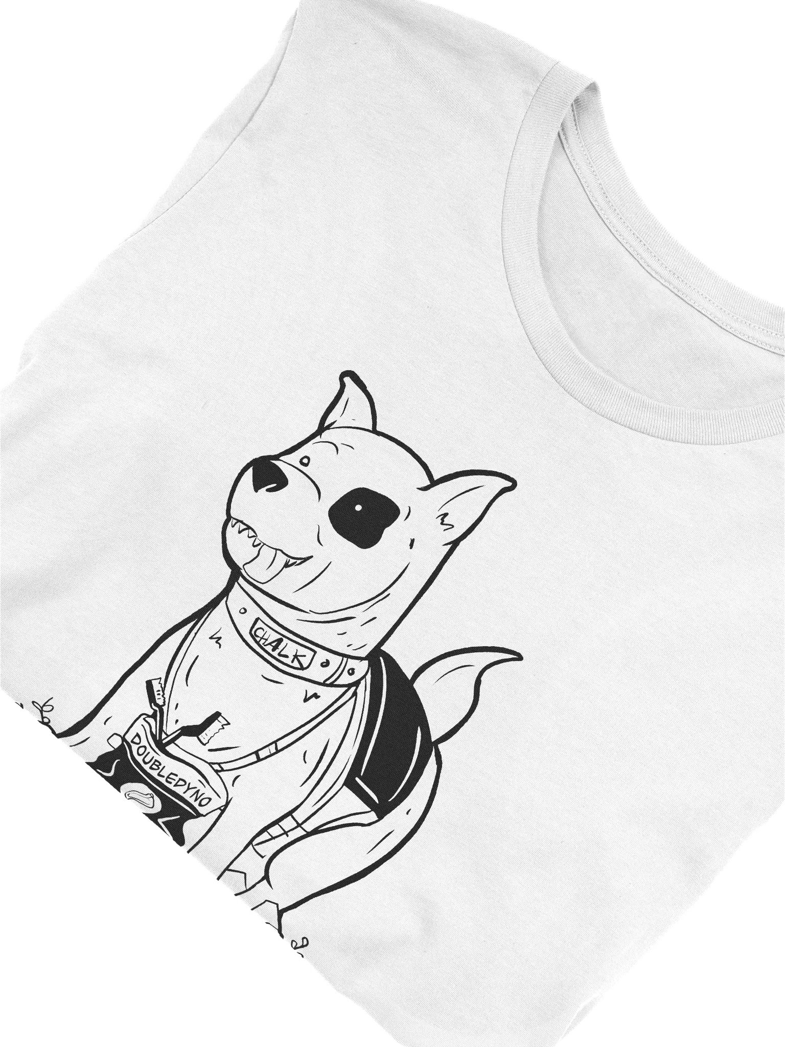 Chalk rock climbing dog T-shirt product image (3)
