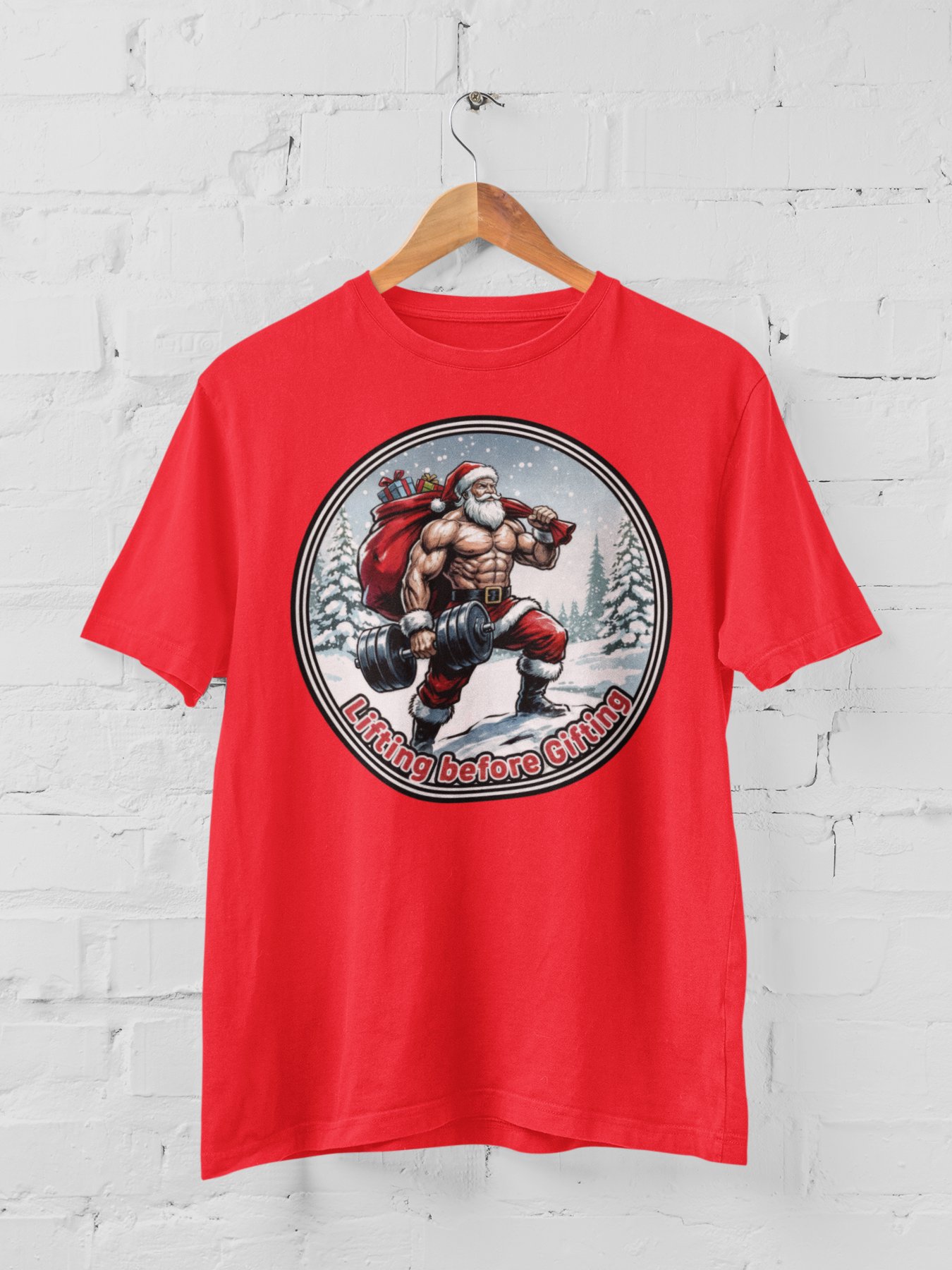 Santa Gym Christmas T-shirt product image (1)