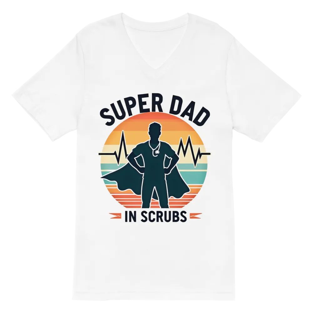 Super Dad in Scrubs Graphic V-Neck Tee product image (2)