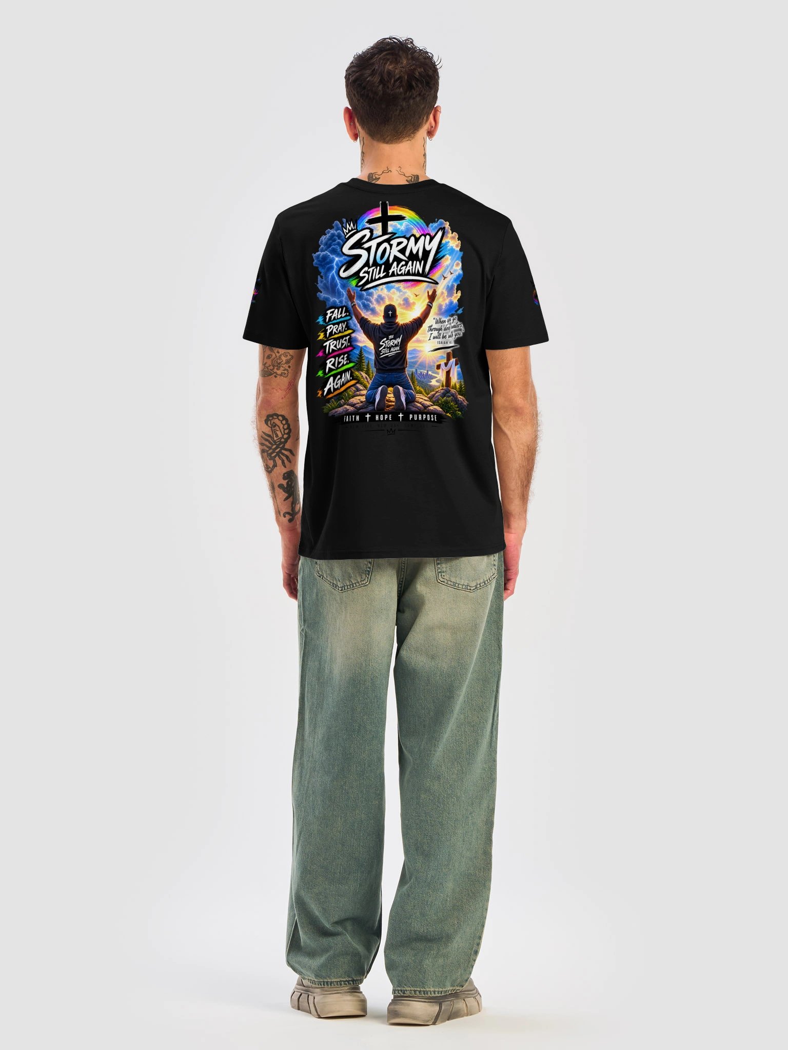Storm Came, Faith Remained Premium Tee product image (8)