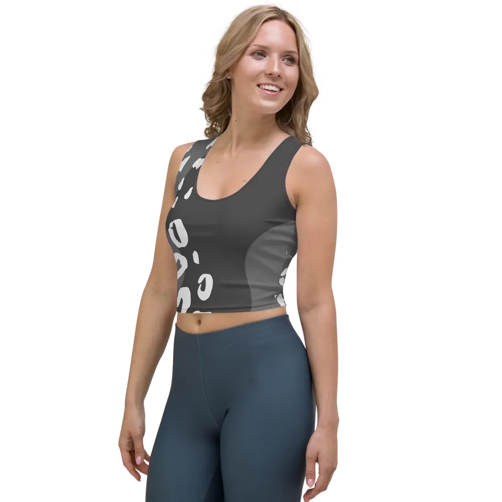 Grey Wave All-Over Crop Top product image (3)