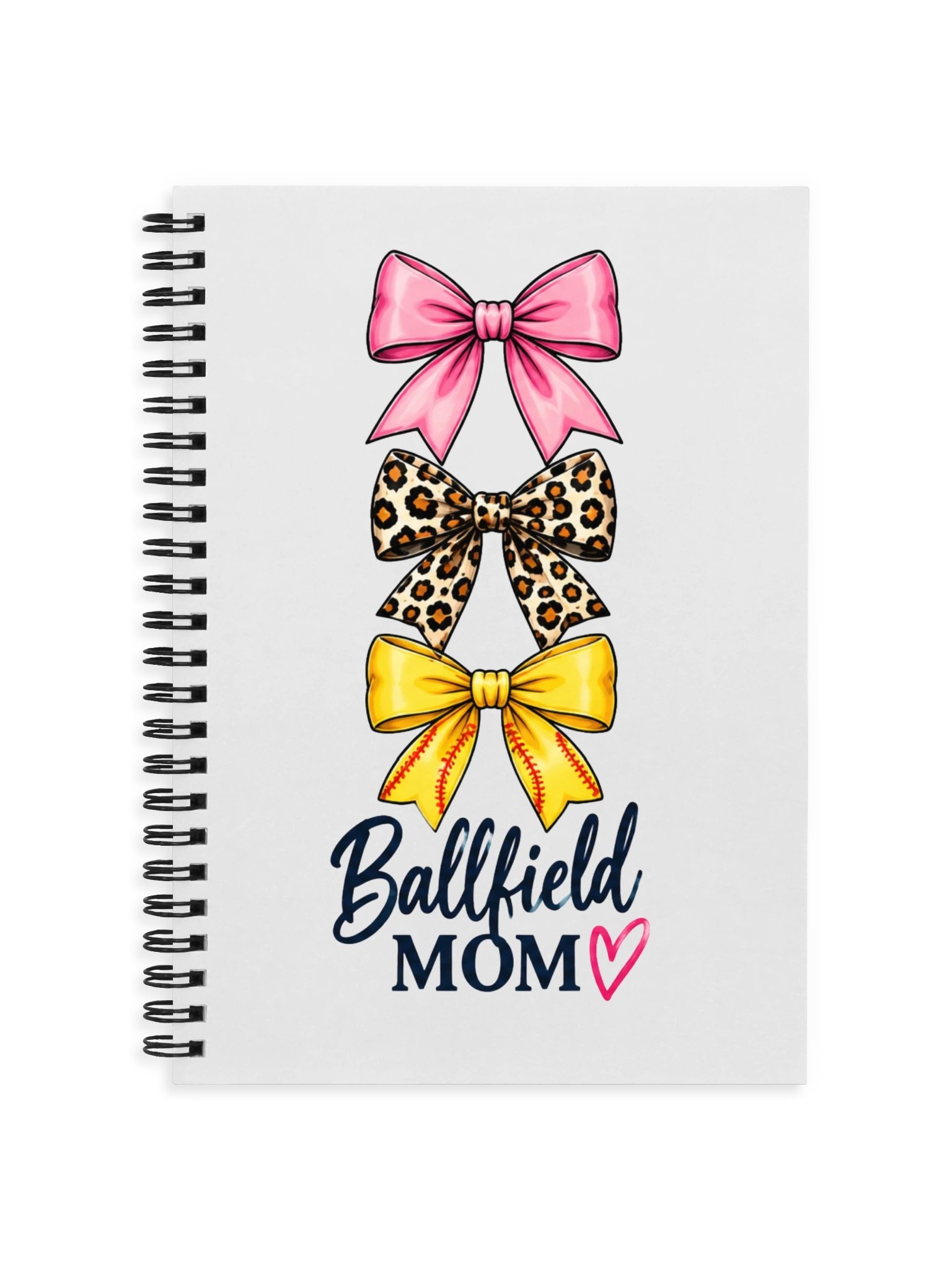Ballfield Mom Journal | Lined Spiral Notebook for Baseball & Softball Moms product image (1)
