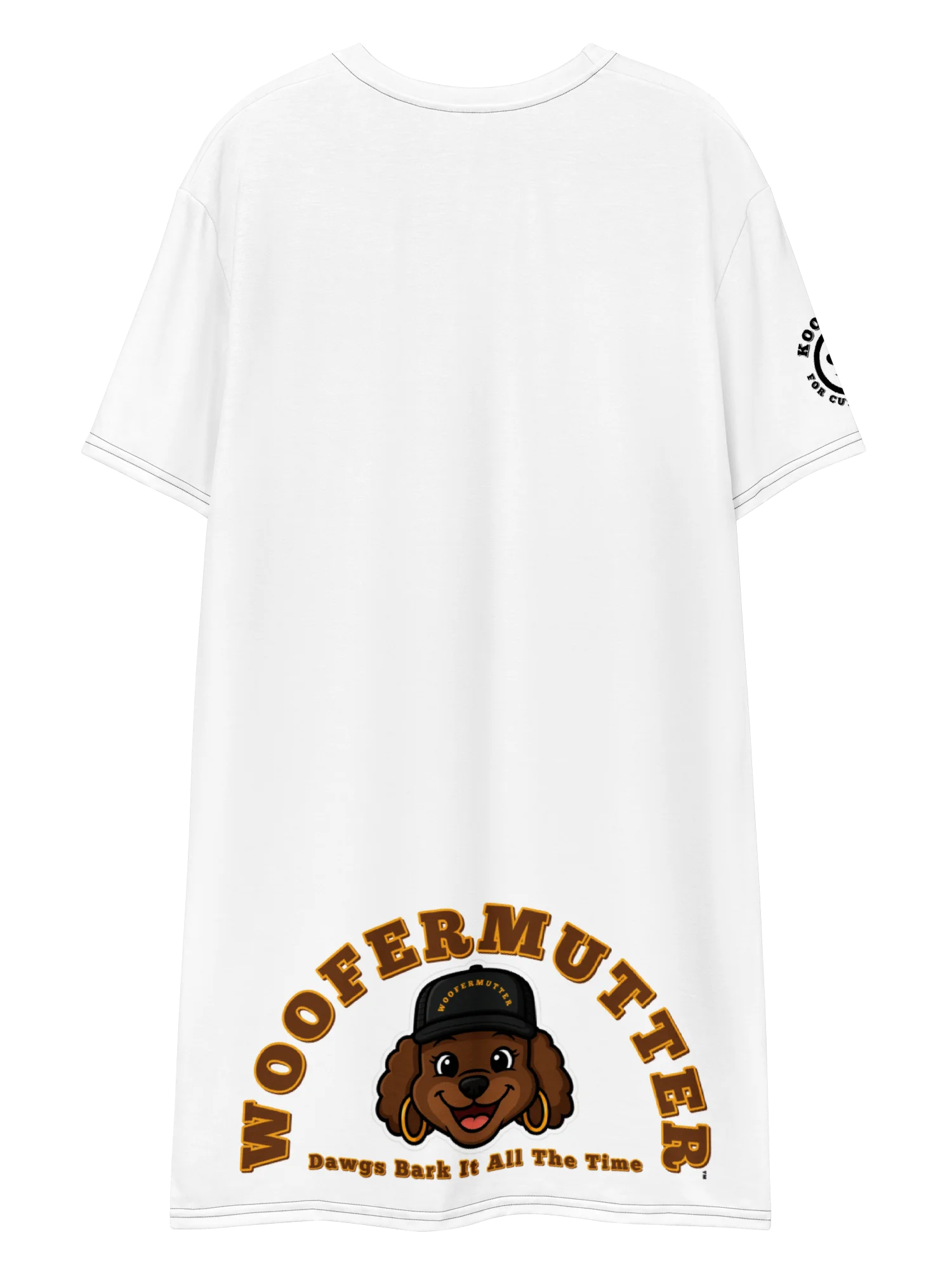 Cute As A WooferMutter™ Brown Poodle T-shirt Dress product image (3)