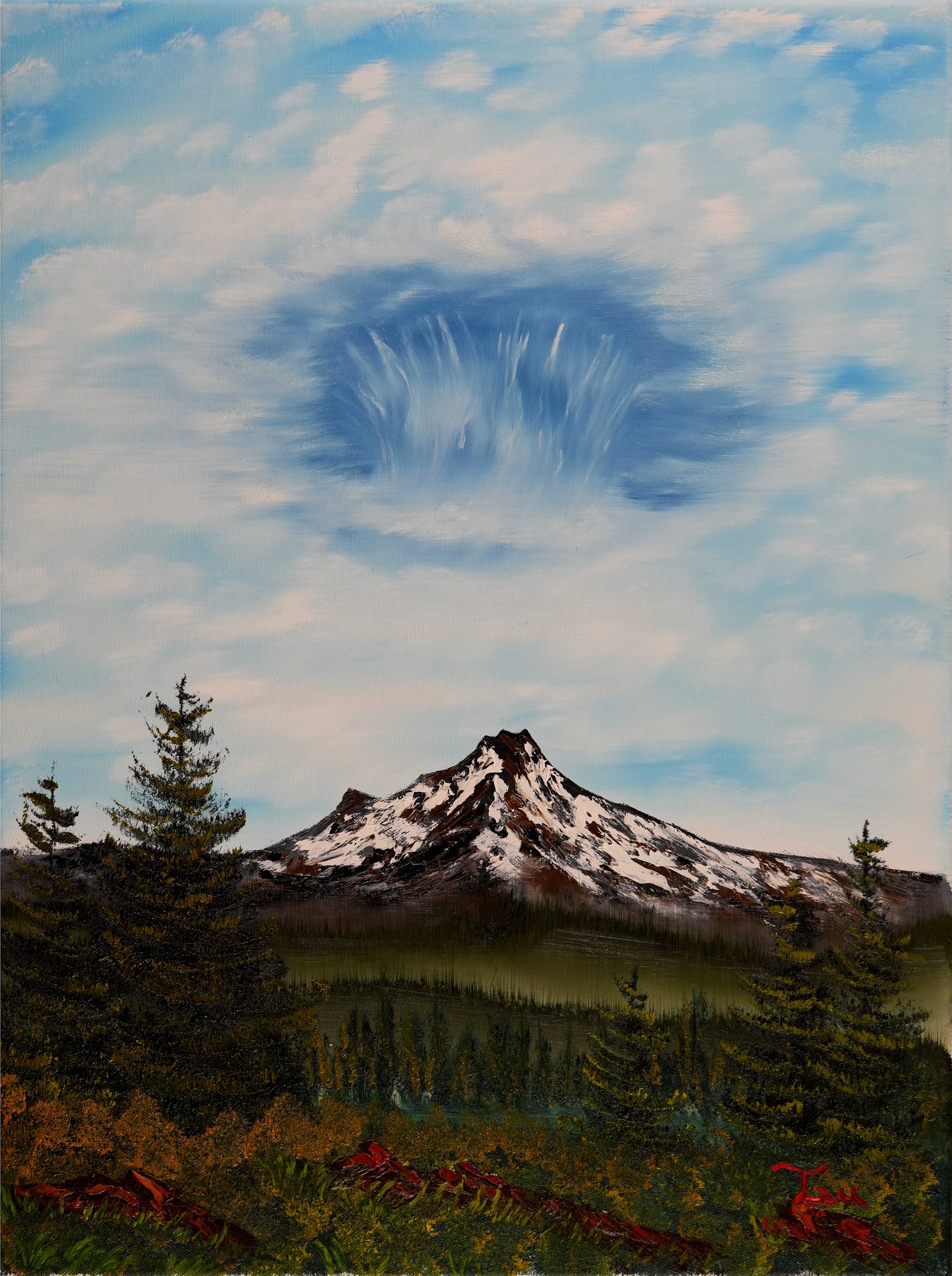 The Fallstreak Mountain (Original) 18x24 Canvas product image (1)