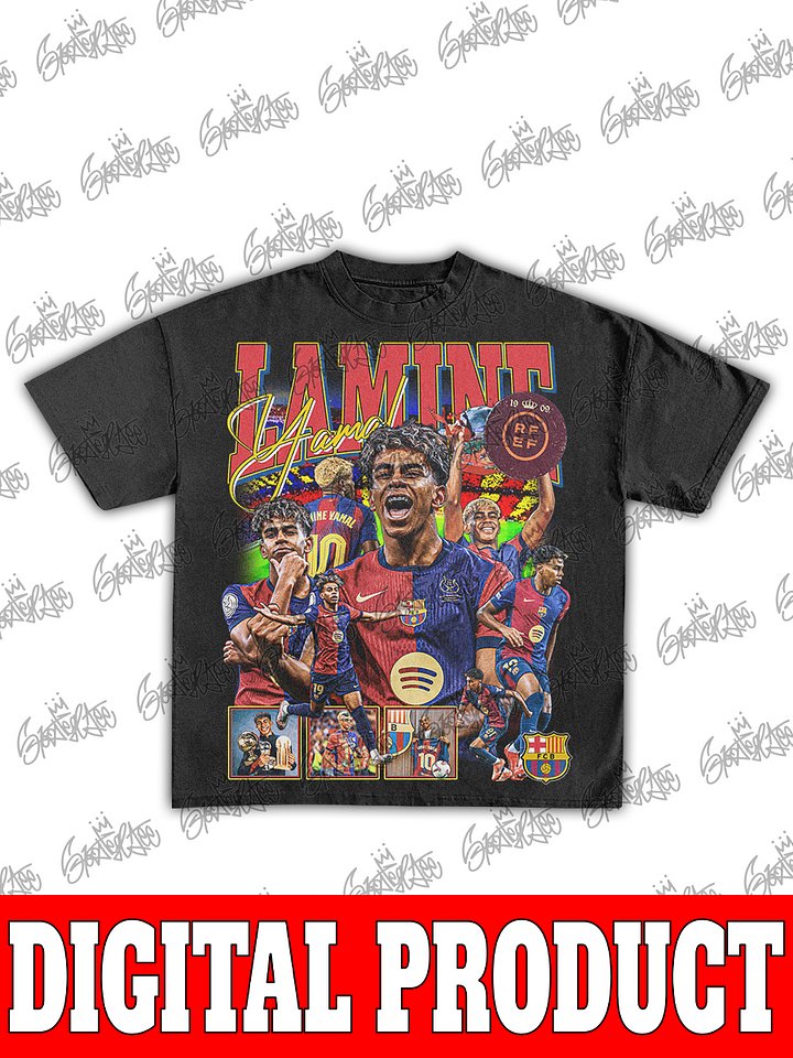 Lamine Yamal Wonderkid FC Barcelona Vintage Football Bootleg Graphic product image (1)