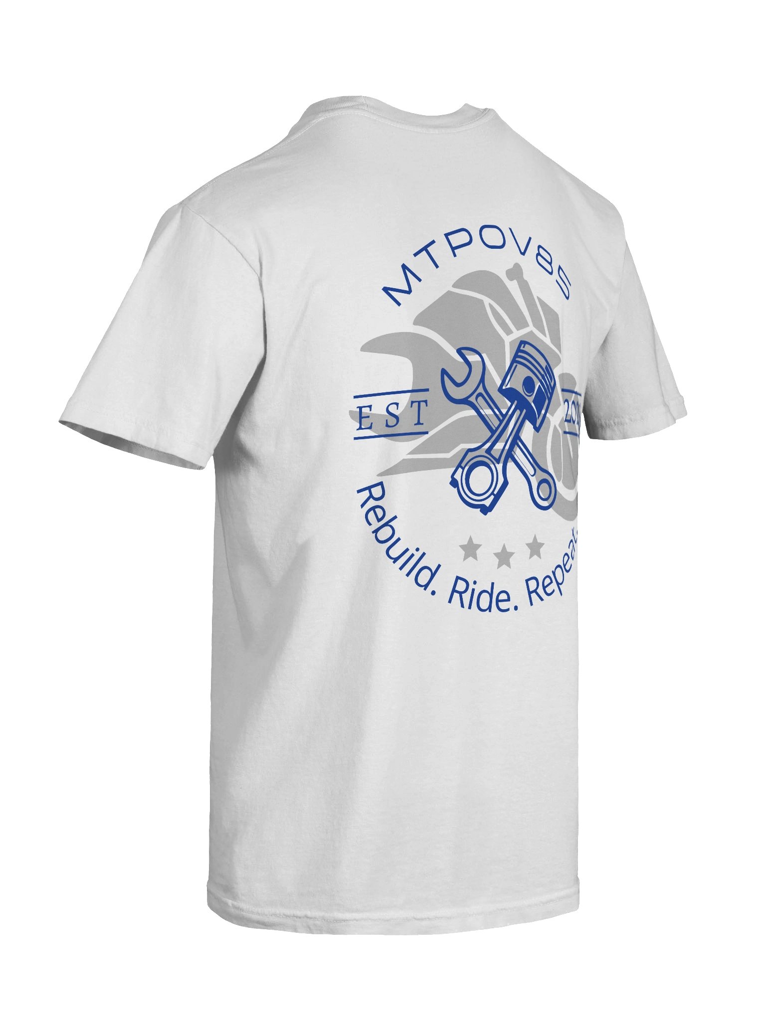 Rebuild. Ride. Repeat. Style 2, White T-Shirt product image (10)