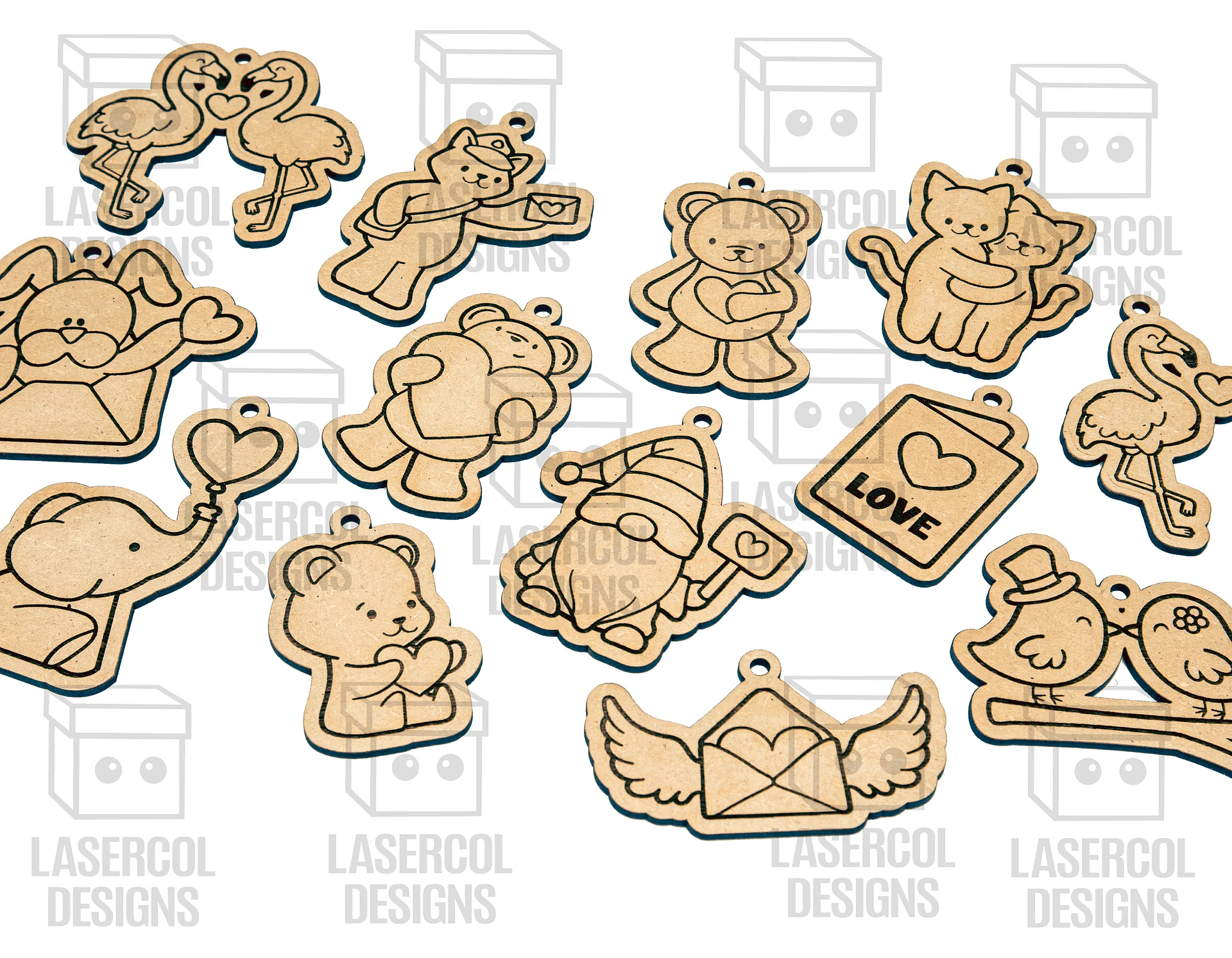 Valentine's Day Cutouts / Tags - Laser Cut Files product image (10)
