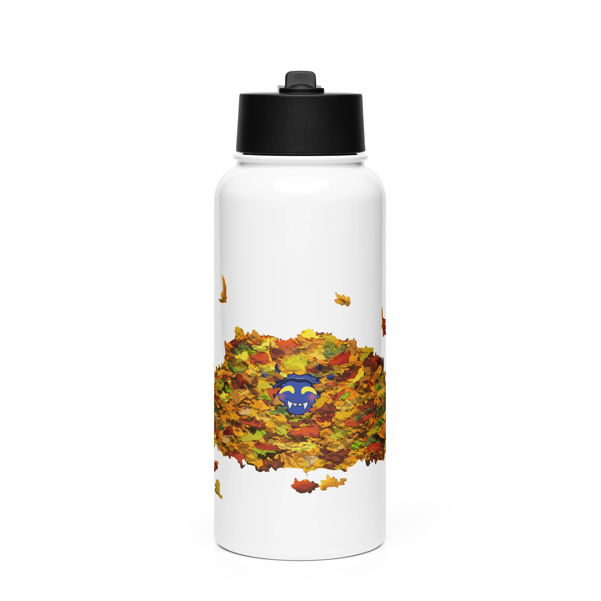 Lil Cherny in the Leaves Stainless Steel Water Bottle with a Straw product image (1)