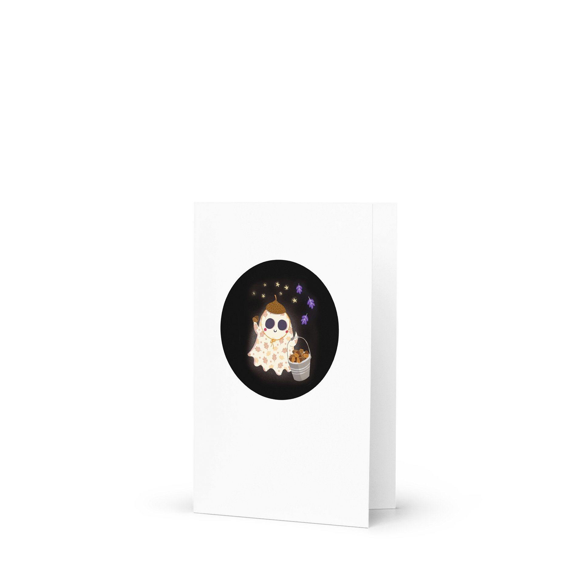 Little Ghost Acorn Collector - Greeting Card product image (3)