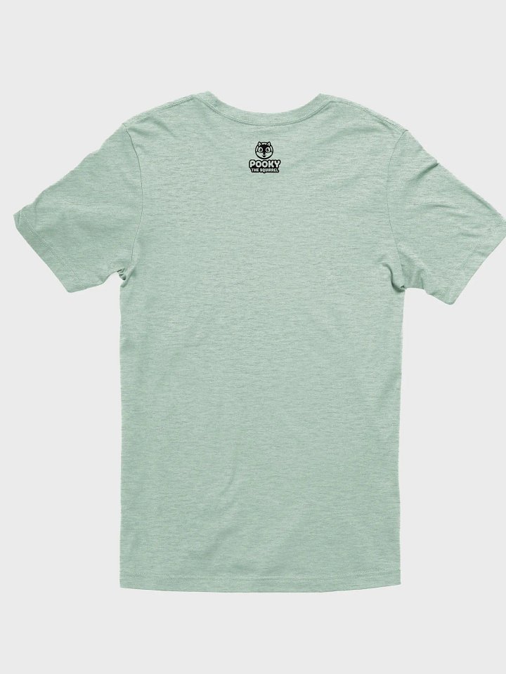 Super Soft and Flattering Tee: Official Pooky Logo, both on front and back. Green product image (2)