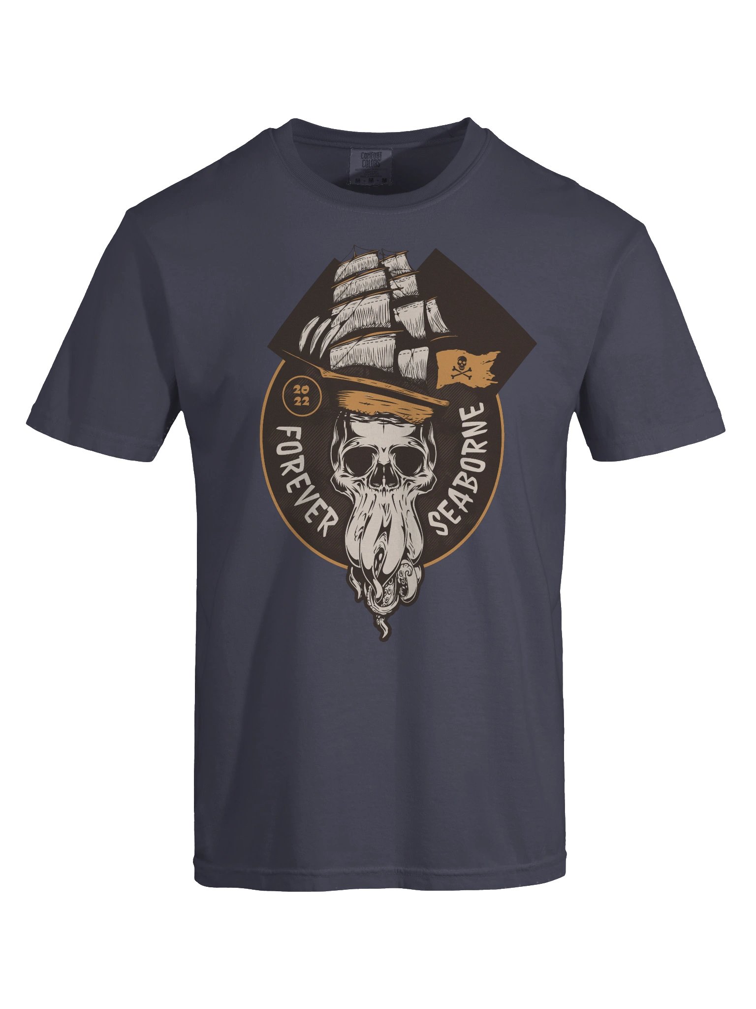 Trendy Pirate Octopus Skull T-Shirt for Streetwear Fashion product image (63)