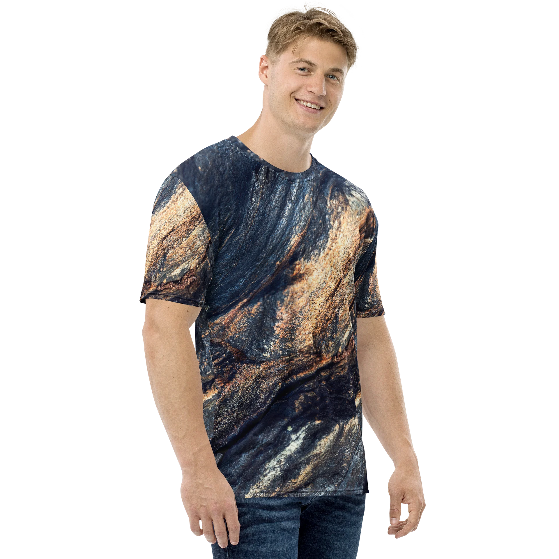 Obsidian Vein All-Over Print Crew Neck T-Shirt product image (4)