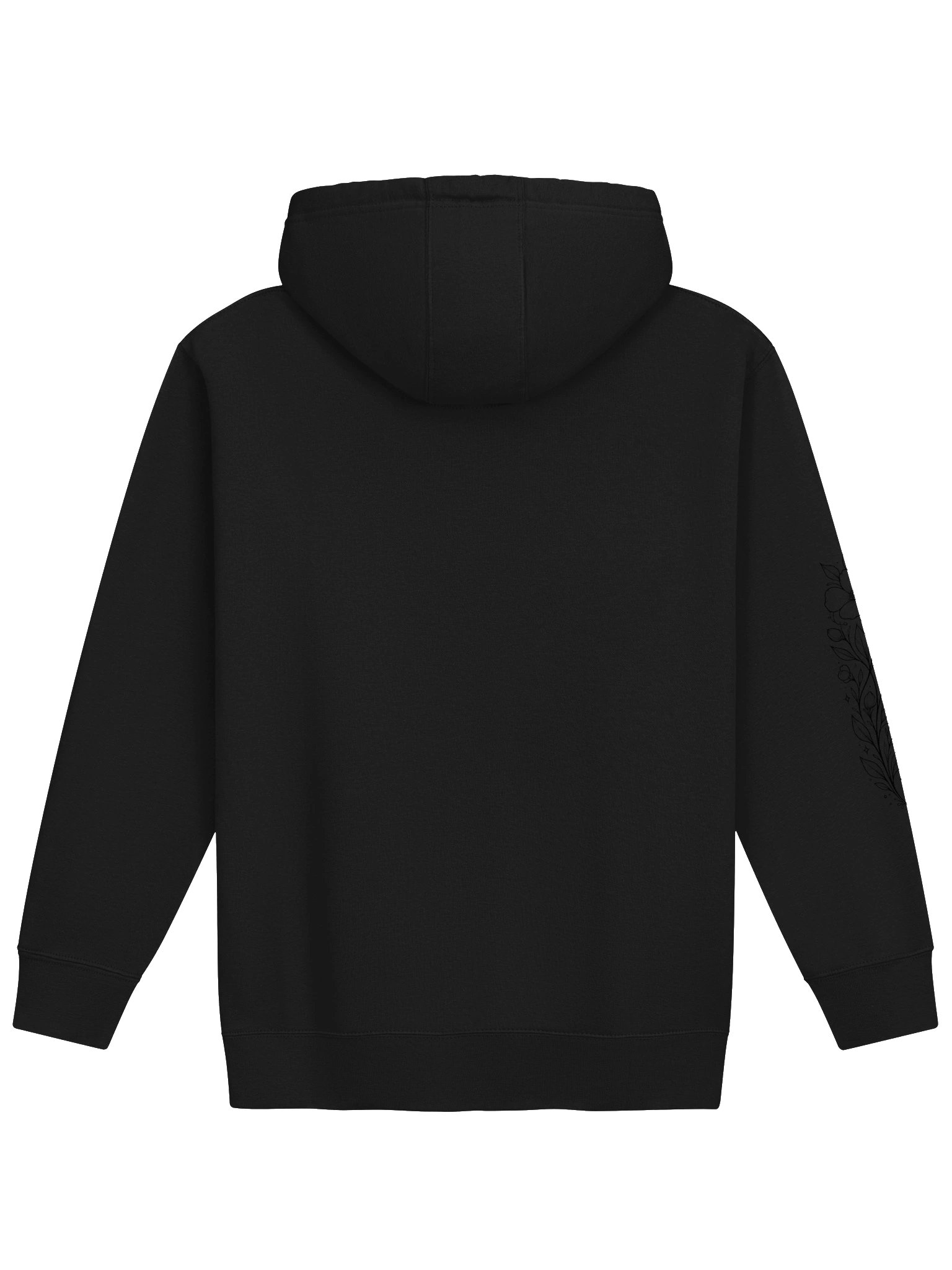 Botanical Crystal Unisex Hoodie | Tattoo-Inspired Floral Sleeve Hoodie product image (27)