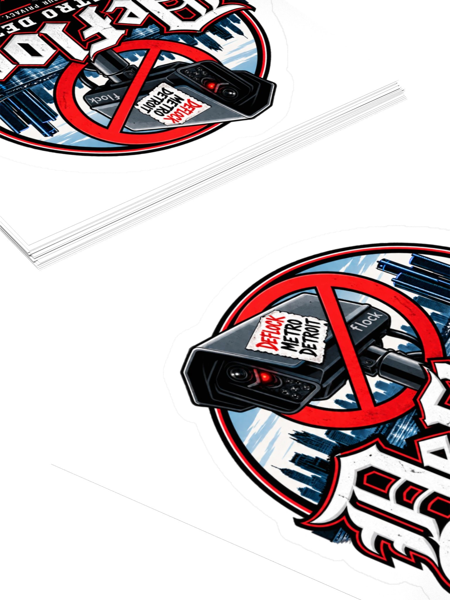DeFlock Metro Detroit Logo Sticker product image (10)
