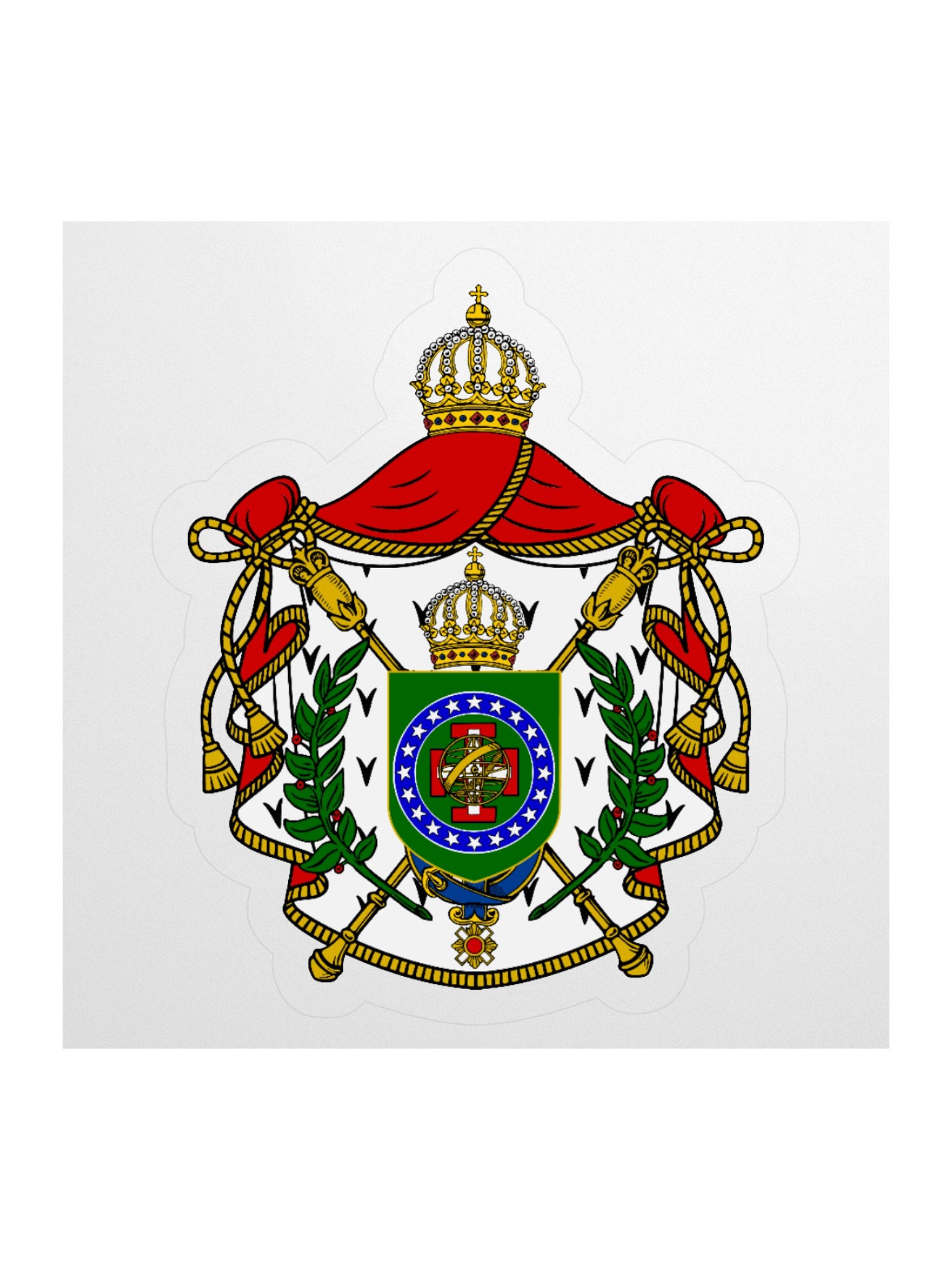 Imperial Arms of Brazil Kiss Cut Sticker product image (1)