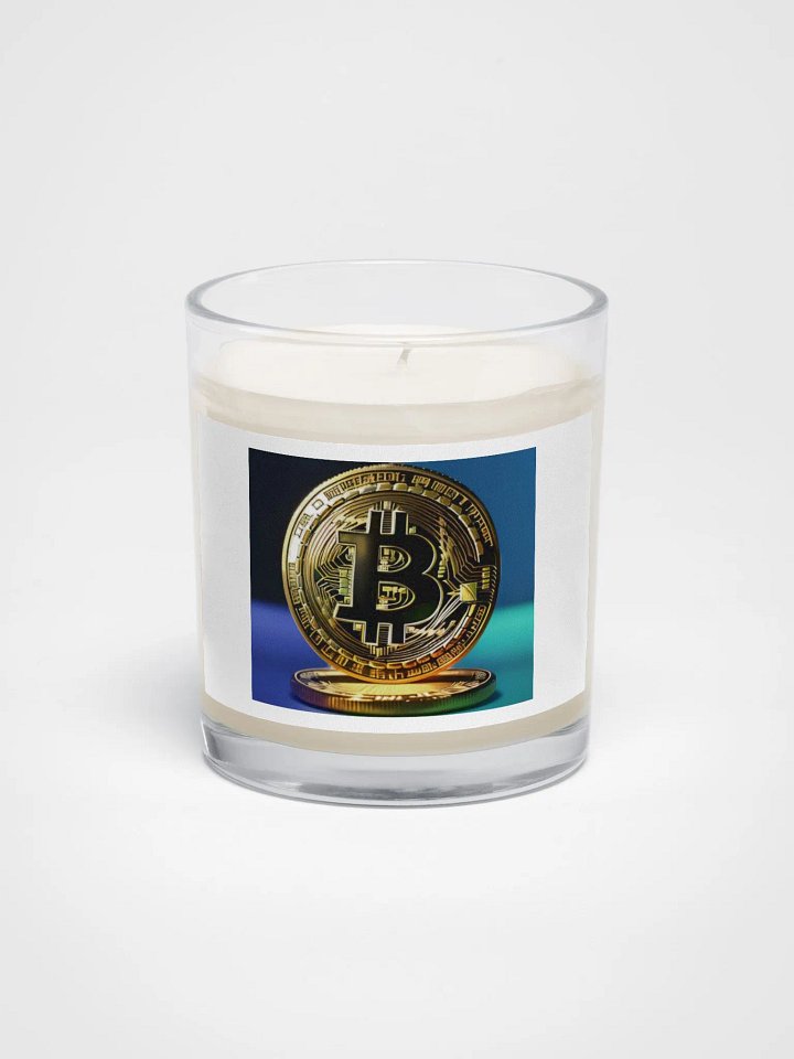 Bitcoin Soy Wax Candle - Clear Glass Jar (Lower Price) product image (1)