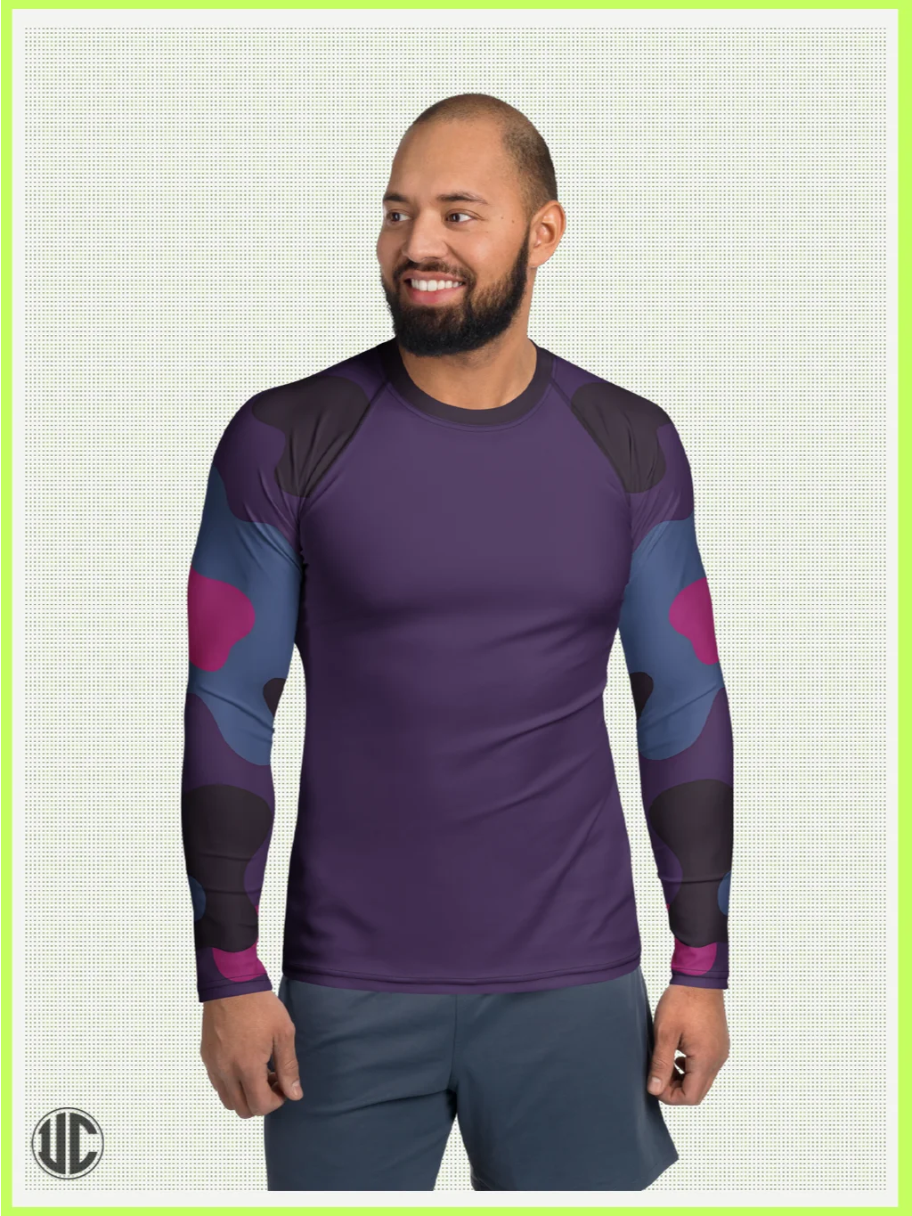 Kat’s Urban Camo – Men’s Rash Guard product image (1)